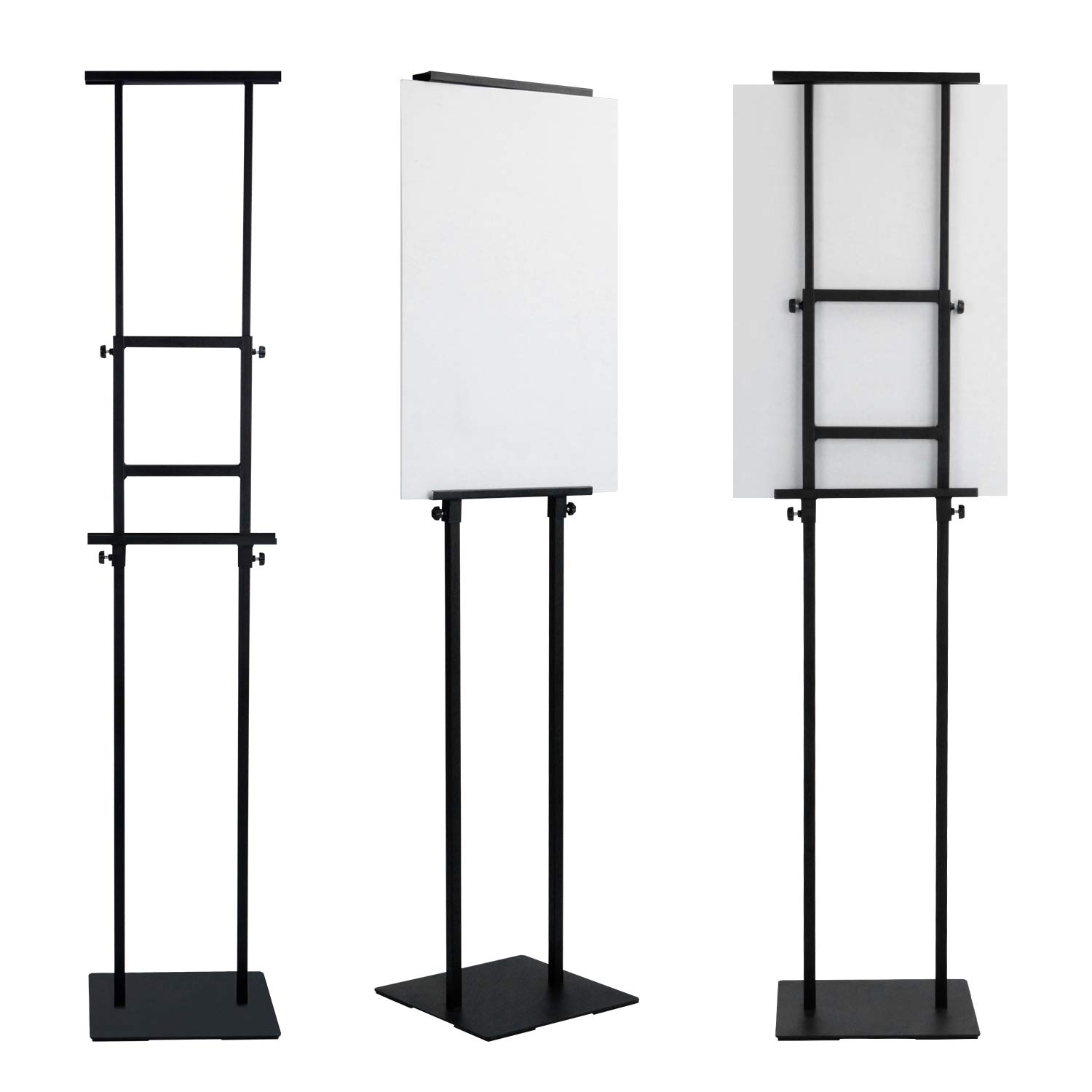 Heavy Duty Adjustable Poster Stand with Non-Slip Base - 78 Inch Double Sided Floor Banner Display Stand for Trade Shows, Retail Stores & Events - Ideal for Foam Boards, Signs & Advertising Displays