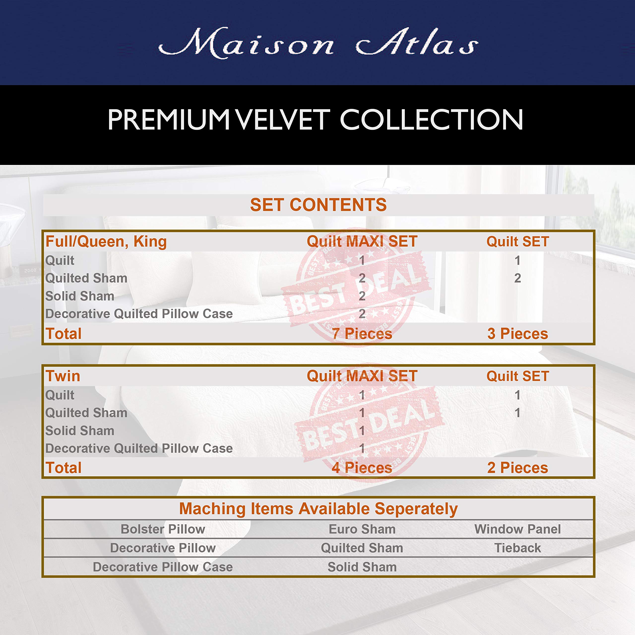 Luxury Velvet Quilt Set 7-Piece King Size - Premium Heavyweight Velvet Bedding with Cotton Backing & Batting - Dark Gray Comforter Set for Master Bedroom Elegance