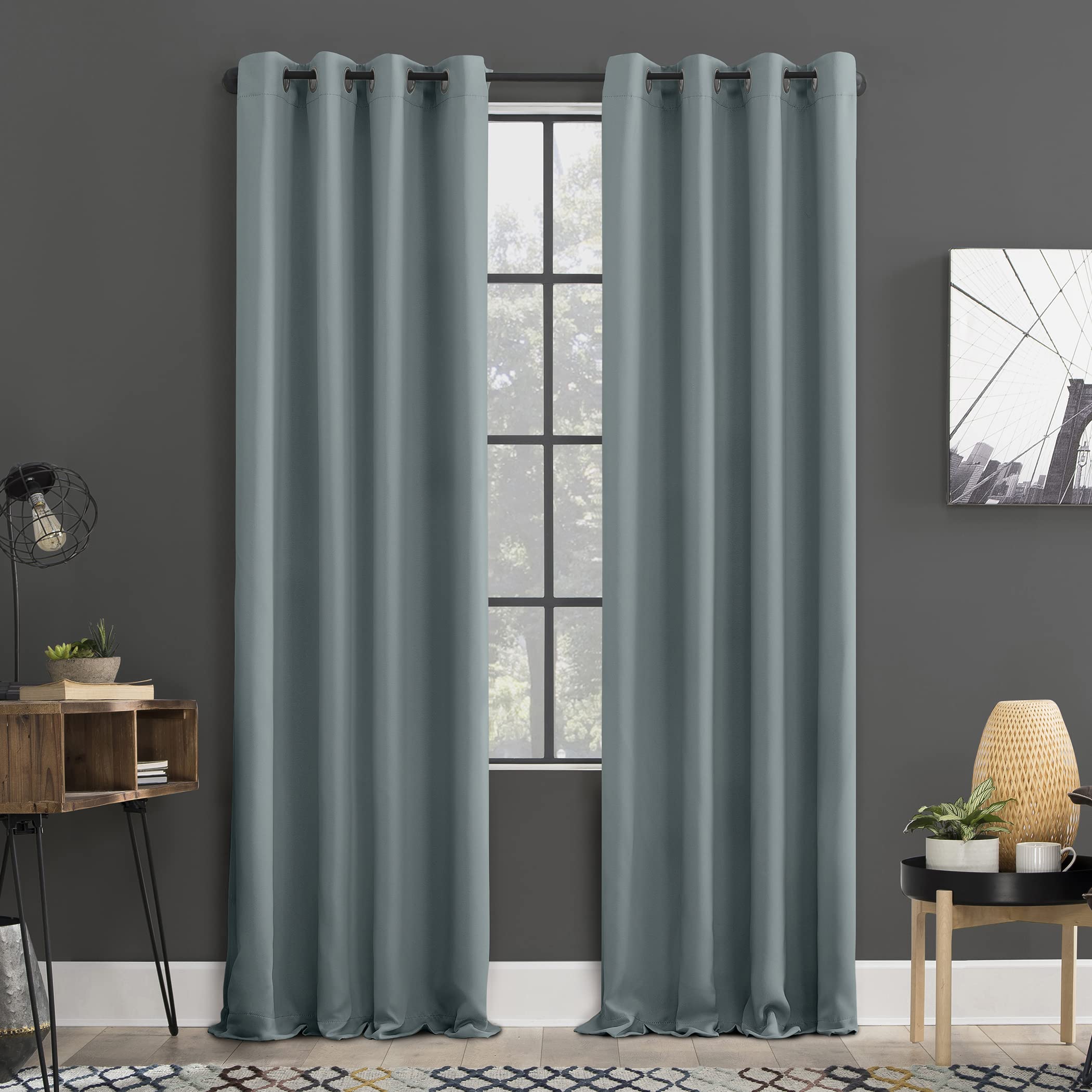 Sun Zero Soho 2-Pack Blackout Energy Efficient Grommet Curtain Panels - 54