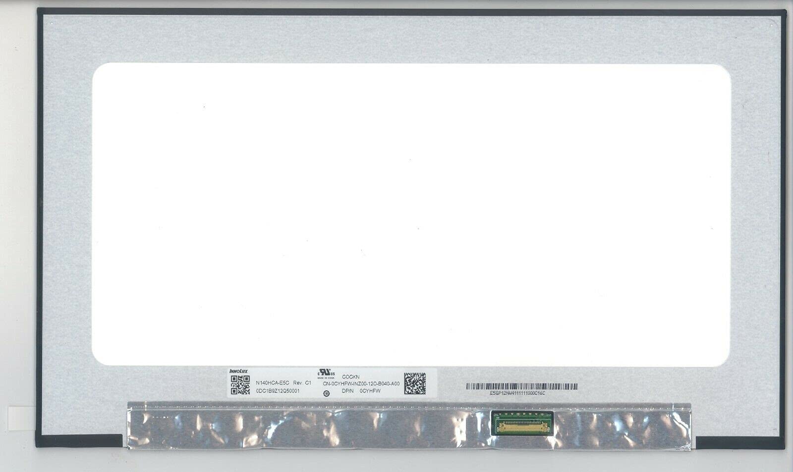 N140HCA-E5C 14 Inch Full HD 1080p Laptop LCD Screen Display Panel - 30 Pin Connector for Laptop Screen Replacement & Repair | Compatible with Various Laptop Models