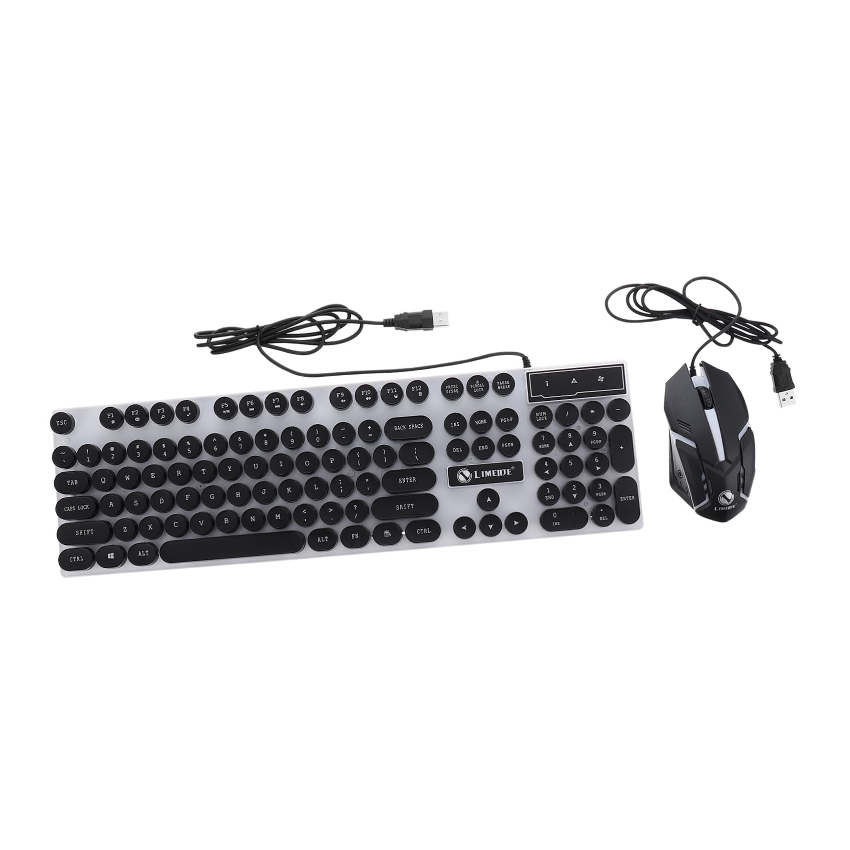 Uonlytech RGB Gaming Keyboard and Mouse Set - Backlit Wired USB Keyboard & Mouse Combo for PC, Laptop, Desktop - Perfect for Gaming, Office Work & Typing