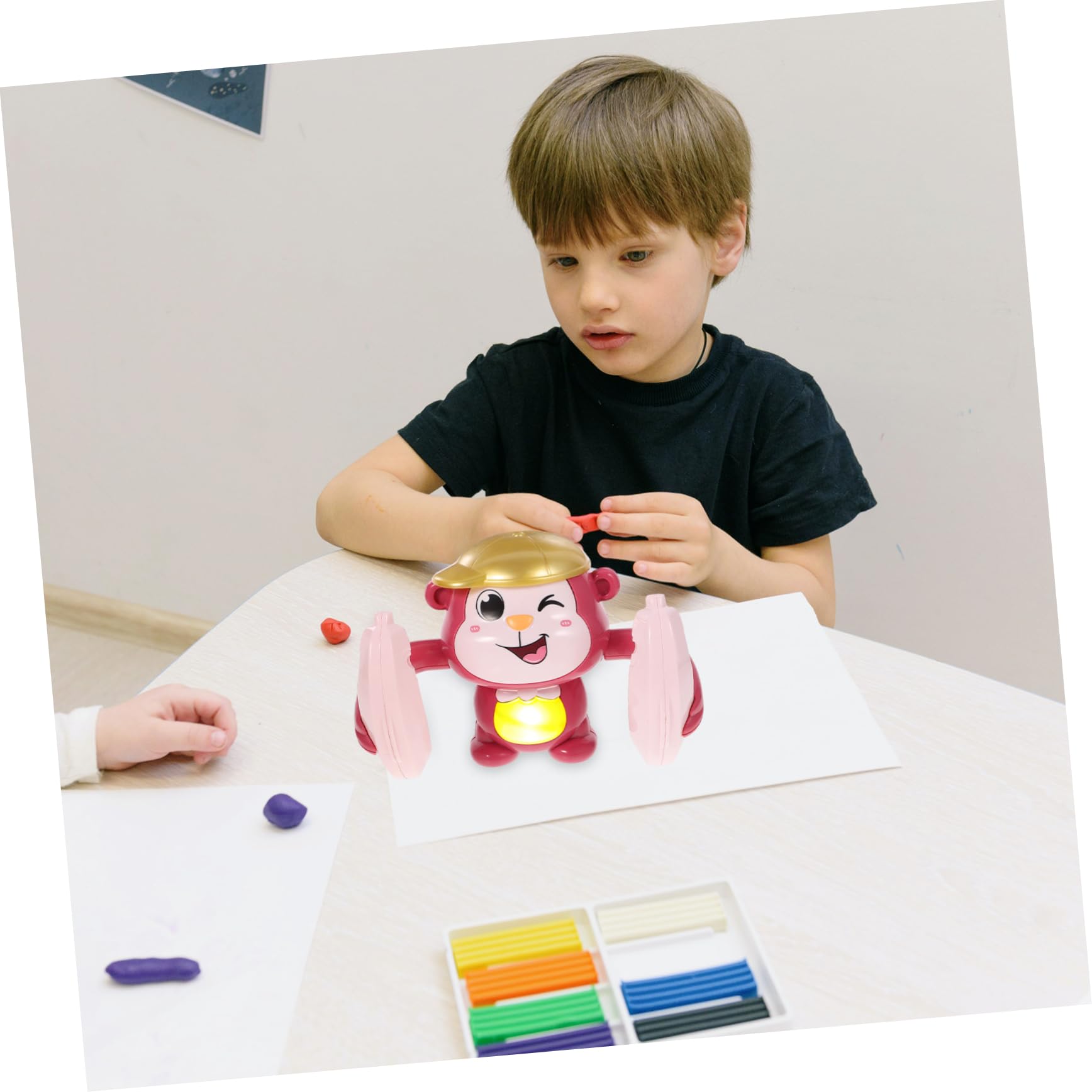 3 Pack Rolling Monkey Toy - Funny Tumbling Cartoon Electric Toy for Babies & Toddlers - Purple ABS Somersault Monkey - Perfect for Playtime, Learning & Motor Skills Development