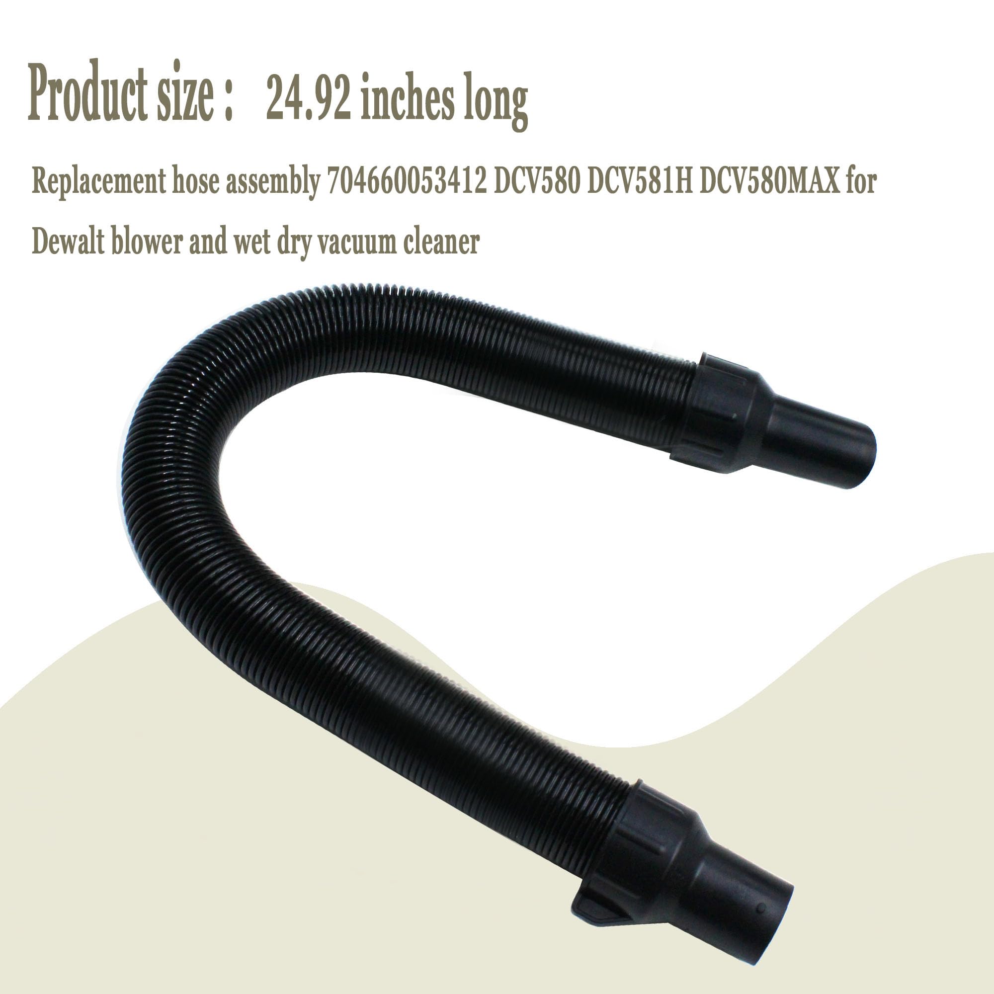 Replacement Vacuum Hose for Dewalt Wet Dry Vacuum Cleaner & Leaf Blower - Compatible with DCV580, DCV581H, DCV580MAX Models - Perfect for Home Cleaning, Workshop, and Outdoor Debris Removal