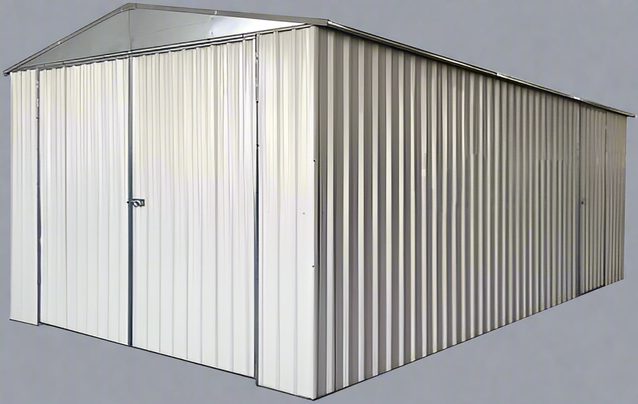 11x19 FT Heavy-Duty Metal Storage Shed - Spacious Outdoor Garden Shed & Garage Building with Double Doors - Perfect for Backyard Storage, Lawn Equipment & Outdoor Organization (Weather-Resistant Steel Construction)