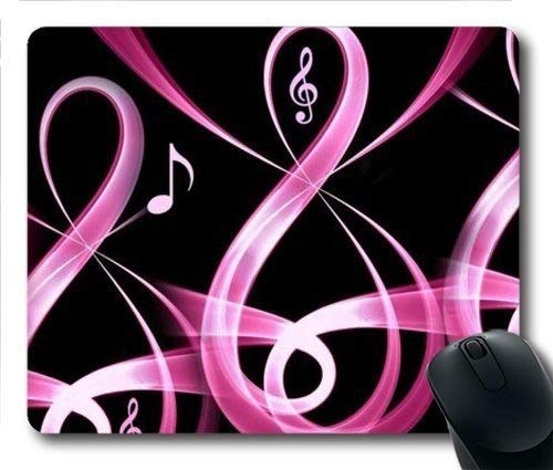 Customized Colorful Musical Notes Mouse Pad for Musicians & Music Lovers - Non-Slip Gaming Mouse Mat with Rectangle Design - Perfect for Piano, Guitar Practice & Computer Workstations