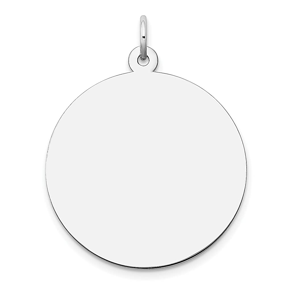 14K White Gold Engravable Disc Charm Necklace - 0.013 Gauge Round Pendant for Women, Personalized Fine Jewelry Gift for Her - Perfect for Anniversaries, Birthdays & Special Occasions