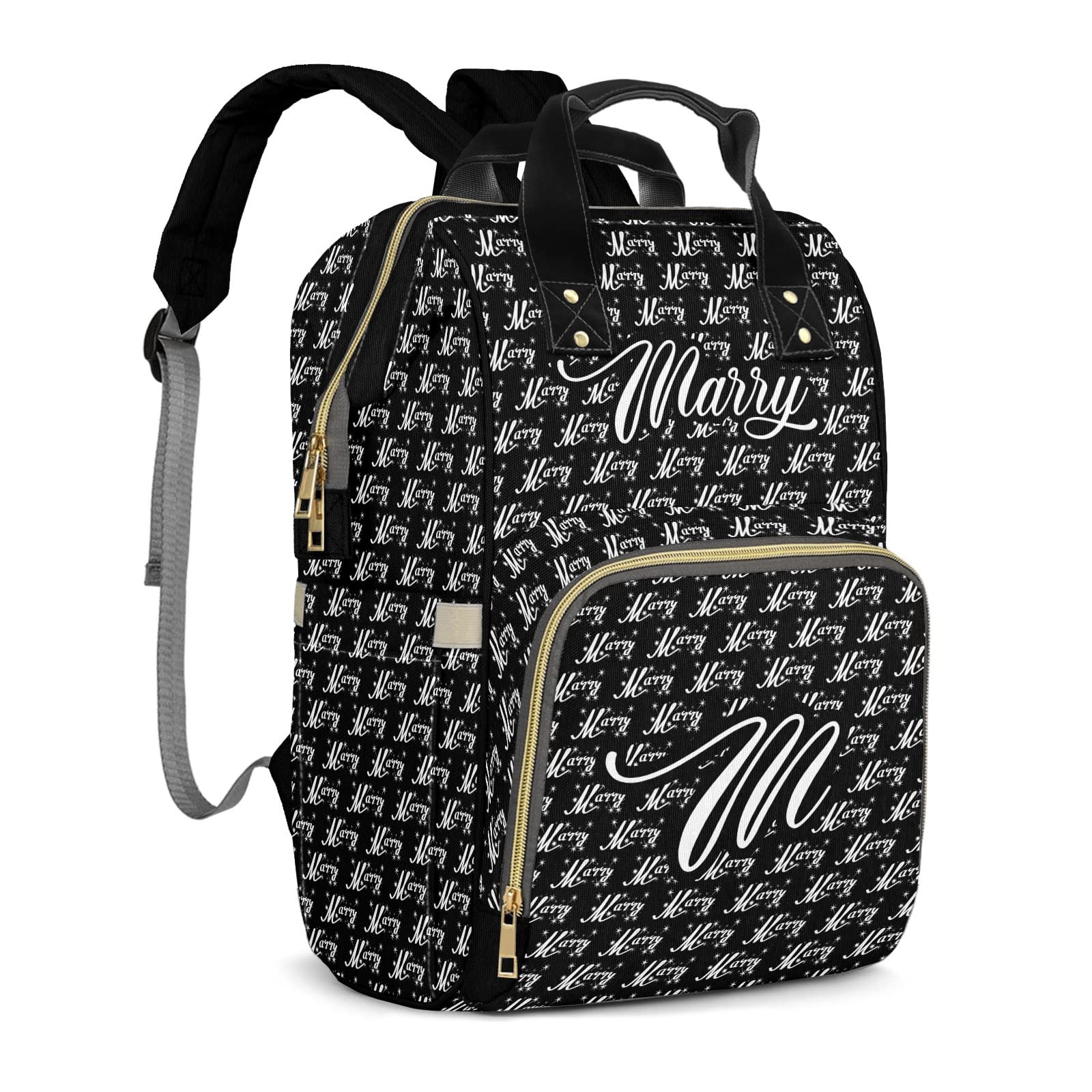 Large Capacity Personalized Diaper Backpack with Name - Waterproof Baby Diaper Bag for Boys & Girls, Multifunctional Travel Backpack for Moms | Perfect for Daycare, Travel & Everyday Use