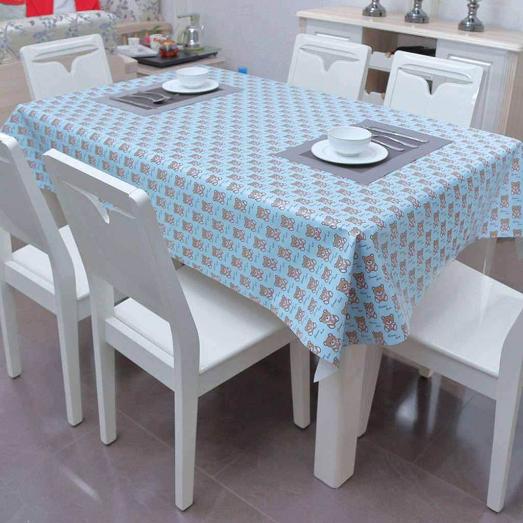 **Heavy Duty Waterproof Vinyl Tablecloth 54x79 Inches - Durable Rectangular Table Cover for Dining Room, Cafe, Party & Outdoor Use - Dustproof & Easy Clean (137x200cm)**