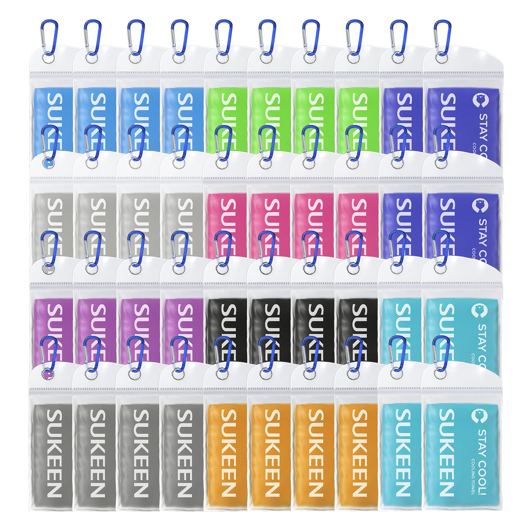 40-Pack Sukeen Cooling Towels for Neck & Face (40