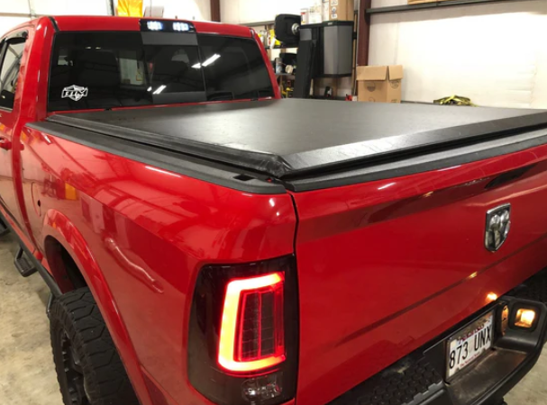 2014-2018 Dodge RAM 2500/3500 Smoked LED Tail Lights - Direct OEM Replacement - Upgrade Your Truck's Style & Visibility for Night Driving & Off-Road Adventures