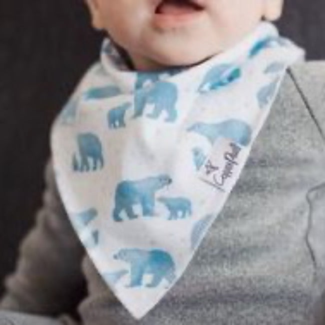 Copper Pearl Baby Bandana Bibs 4-Pack - Soft & Absorbent Drool Bibs for Newborns & Toddlers - Polar Fleece for Winter & Cold Weather Comfort