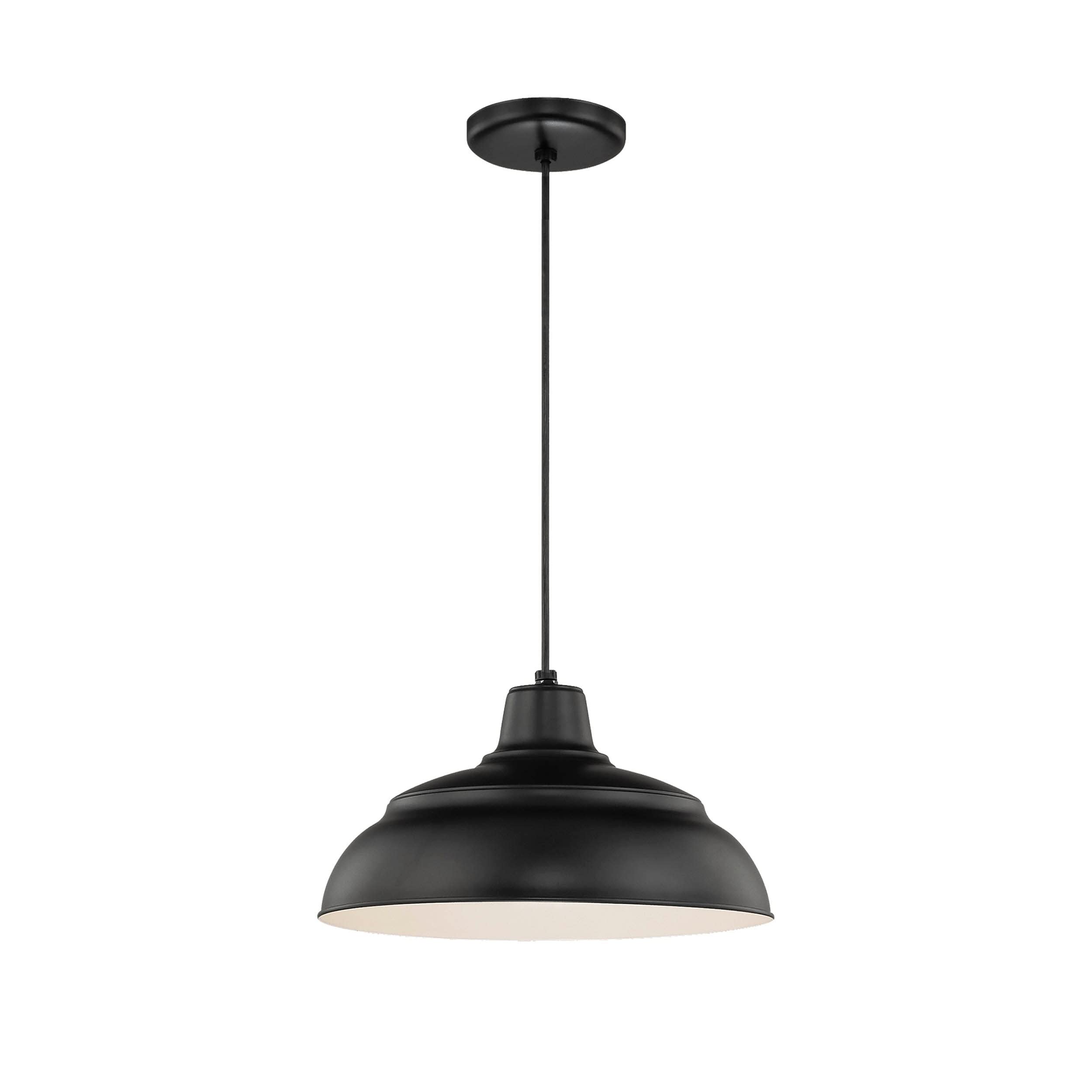 Millennium RWHC14-NC Modern Copper Pendant Light Fixture - Elegant Single Bulb Hanging Light for Dining Room, Kitchen Island or Bedroom
