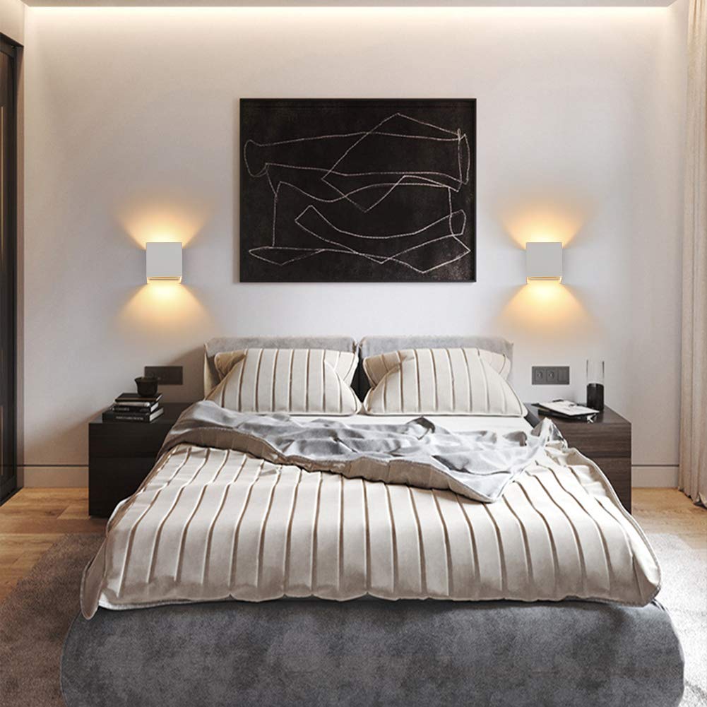 Klighten 4-Pack Modern LED Wall Lights - 9W Warm White 3000K Indoor/Outdoor Lighting Fixtures with G9 Bulbs Included - Perfect for Bedroom, Living Room, Hallway & Home Decor | Energy-Efficient & Weather-Resistant