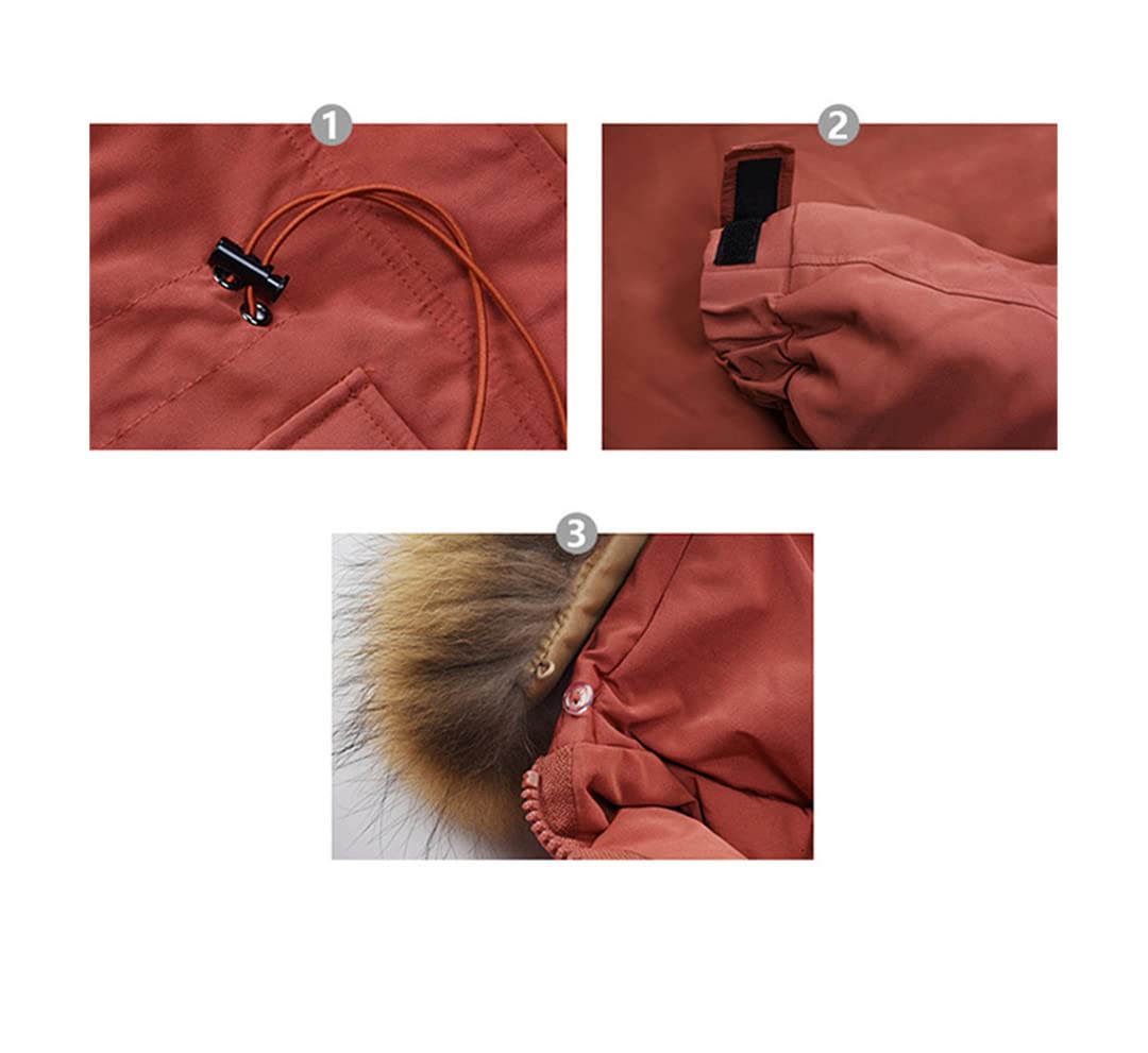 Women's 90% Duck Down Jacket - Winter Fur Collar Puffer Parka Coat with Hood | Warm Short Feather Down Coat for Cold Weather | Perfect for Skiing, Snowboarding & Outdoor Activities