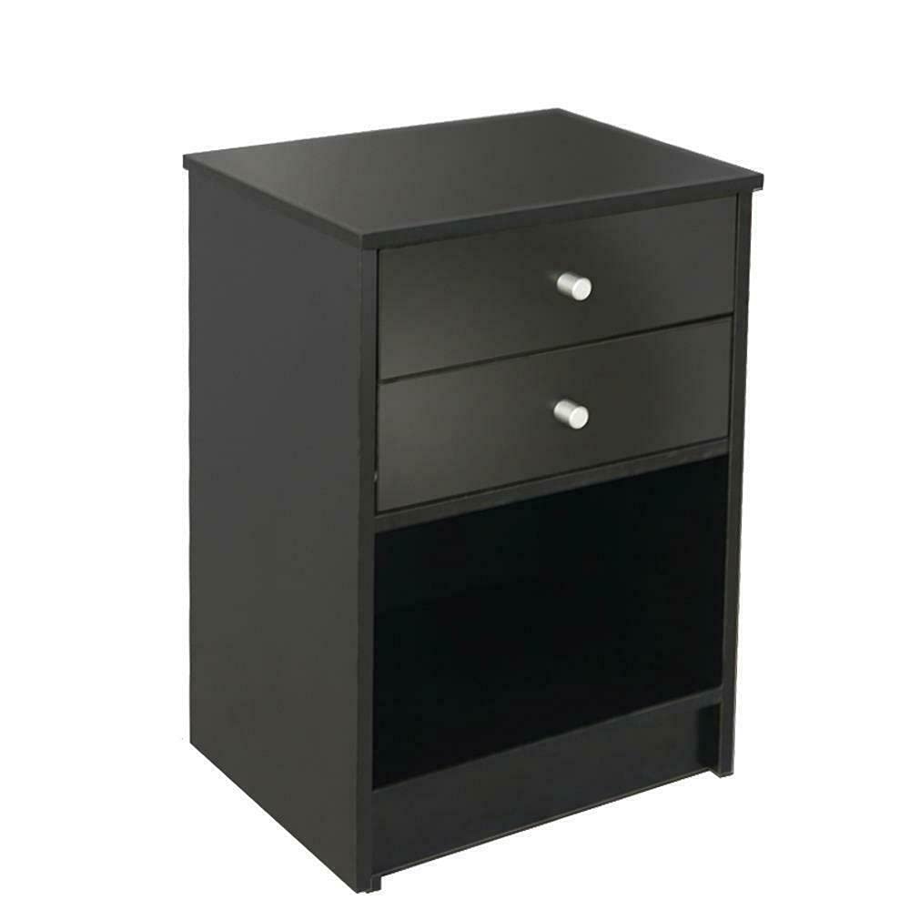 2 Drawers Nightstand - Modern Bedside Table with Storage Cabinet, Small Side Table for Bedroom & Living Room Furniture Sets - Perfect for Bedside Storage, Reading Lamp Placement, and Organizing Essentials