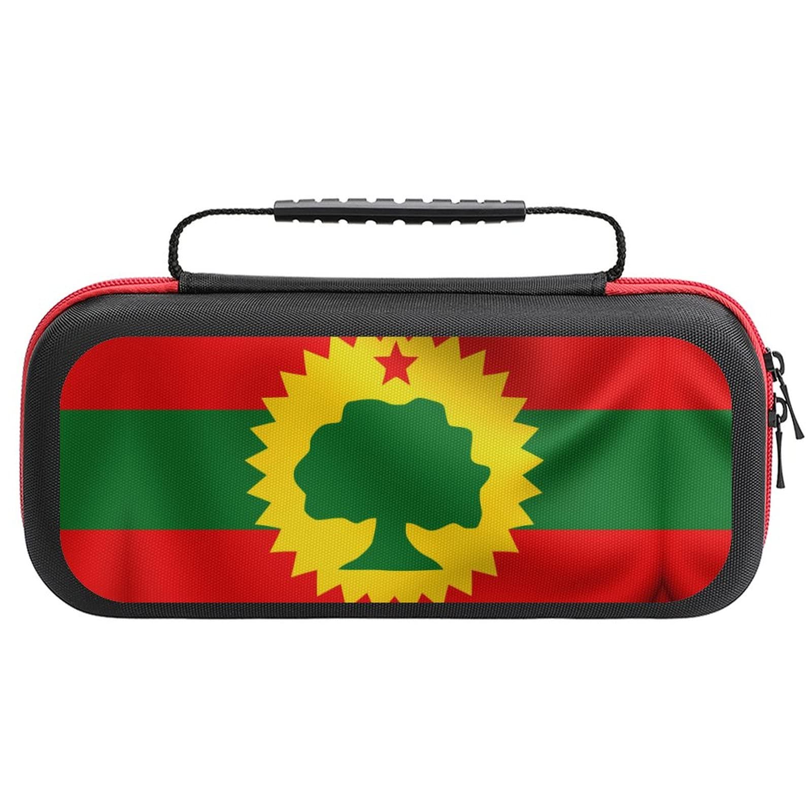 Oromo Liberation Front Flag Design Nintendo Switch Carrying Case - Portable Travel Cover with 20 Game Card Slots - Perfect for Gaming On-The-Go & Travel Accessories
