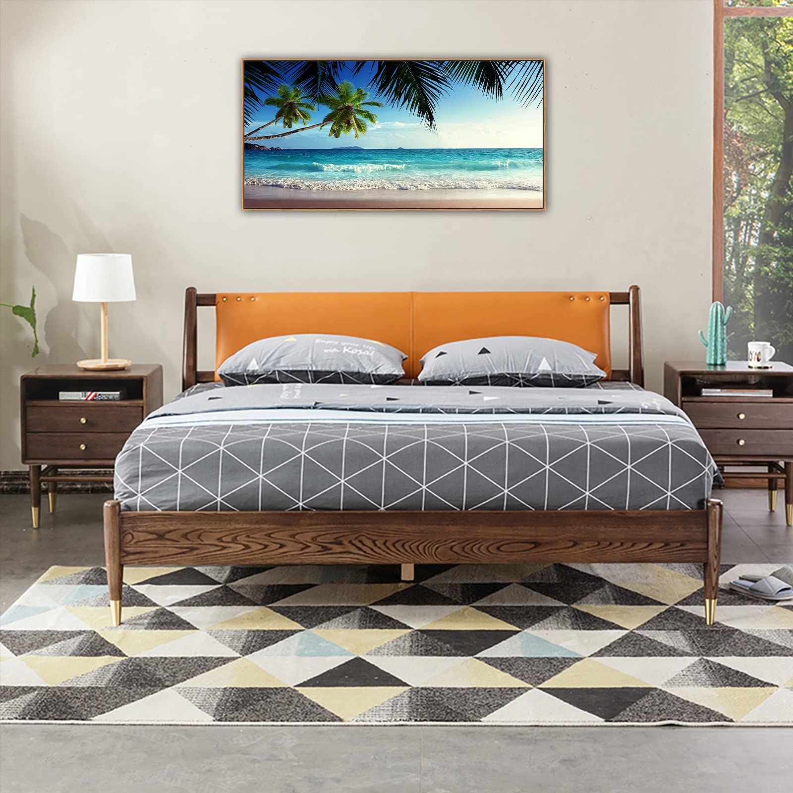 Framed Beach Canvas Wall Art - 24