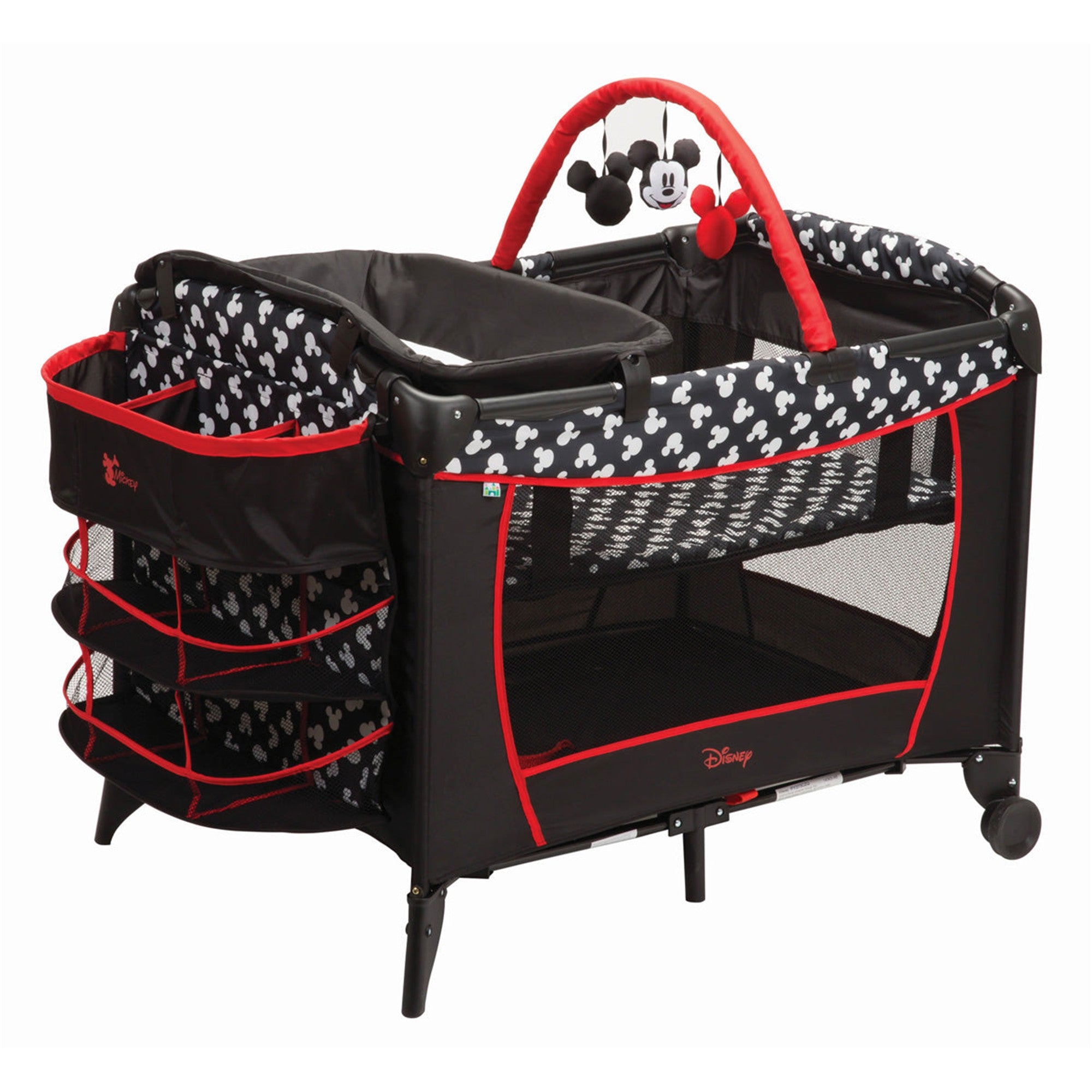 Disney Sweet Wonder Playard - Mickey Mouse Baby Playpen with Canopy & Storage Bag for Indoor/Outdoor Use | Perfect for Home, Nursery, Travel & Playtime