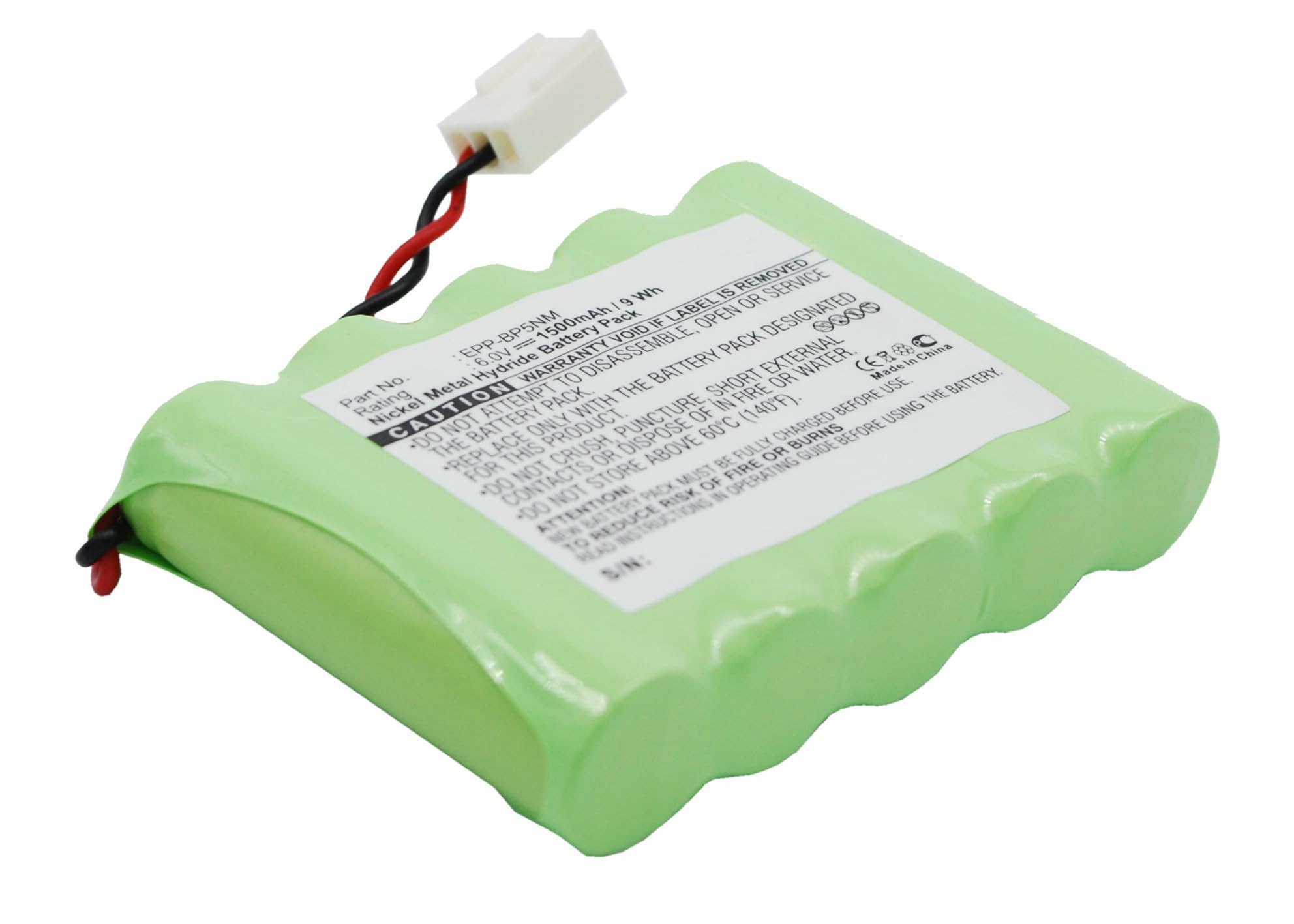 Synergy Digital 2-Way Radio Battery - Ni-MH 6V 1500mAh High Capacity Replacement for Ritron VOX100 & EPP-BP5NM - Perfect for Construction, Security, and Outdoor Communication