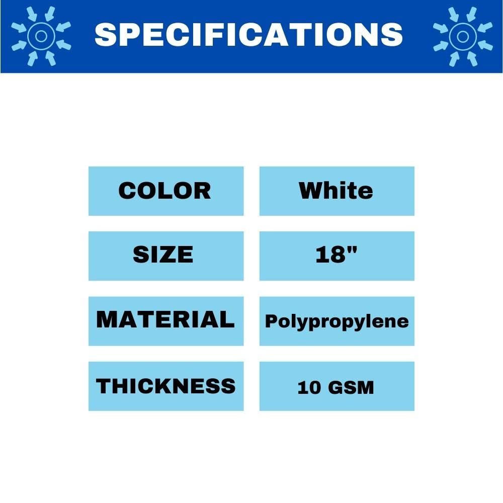 Disposable Hair Bouffant Caps - White 18 Inch (2000 Pack) | Medical, Food Service & Salon Use | Latex-Free PPE Head Cover for Hygiene & Safety