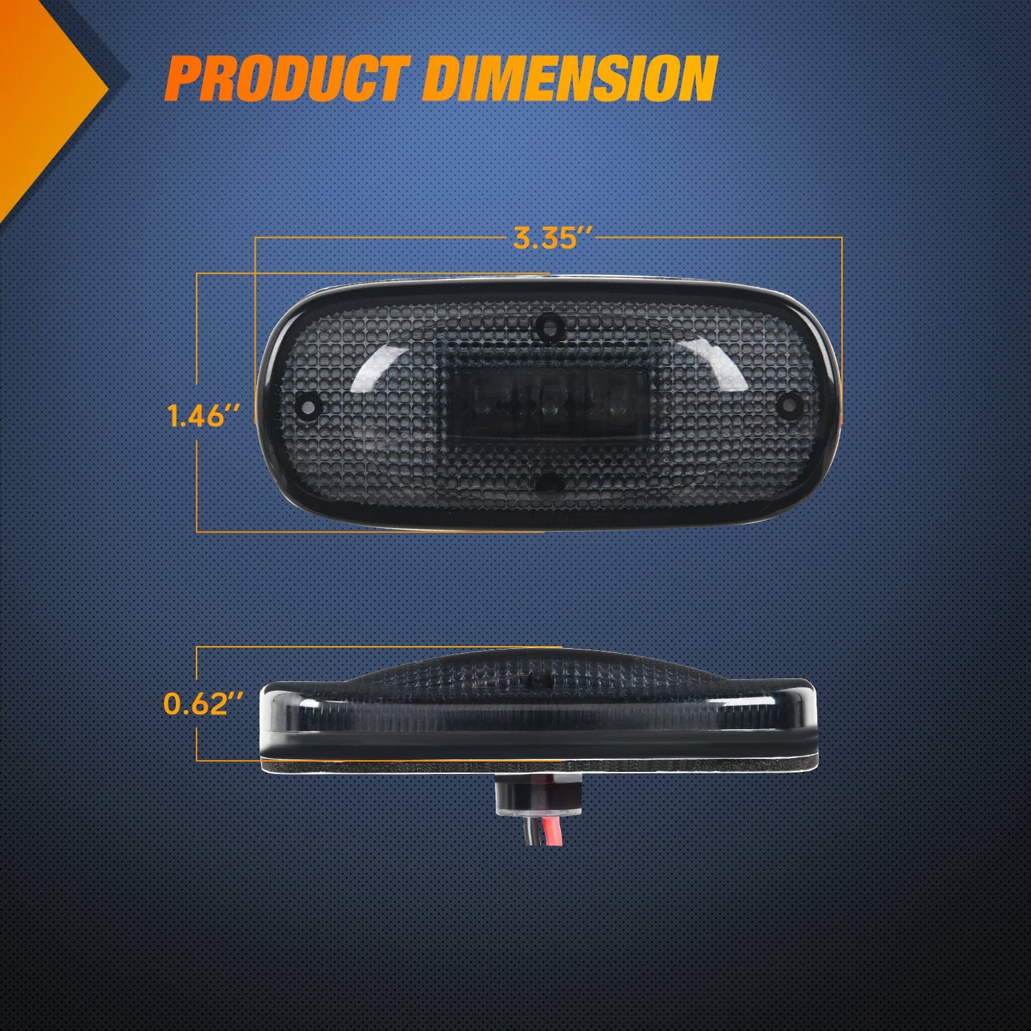 4 PCS Smoked Lens LED Red & Amber Wheel Fender Side Marker Lights - Compatible with 2003-2009 Dodge Ram 1500/2500/3500 Super Duty - Enhanced Visibility & Safety for Night Driving & Off-Road Adventures