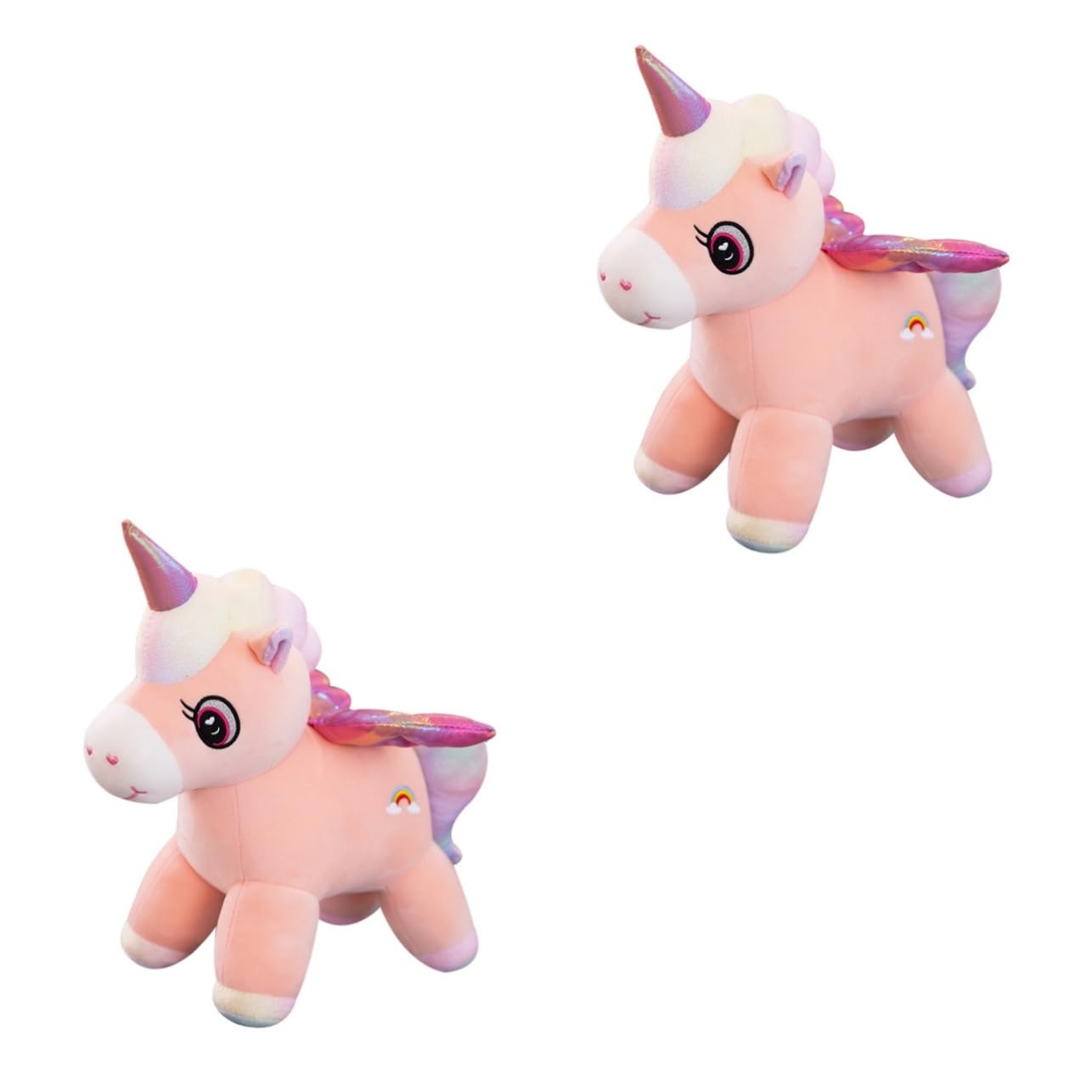 2 Pack Soft Unicorn Stuffed Animal Toy for Babies & Kids - Fluffy Plush Pillow for Car, Nursery, and Playtime | Cute Gift for Girls & Boys