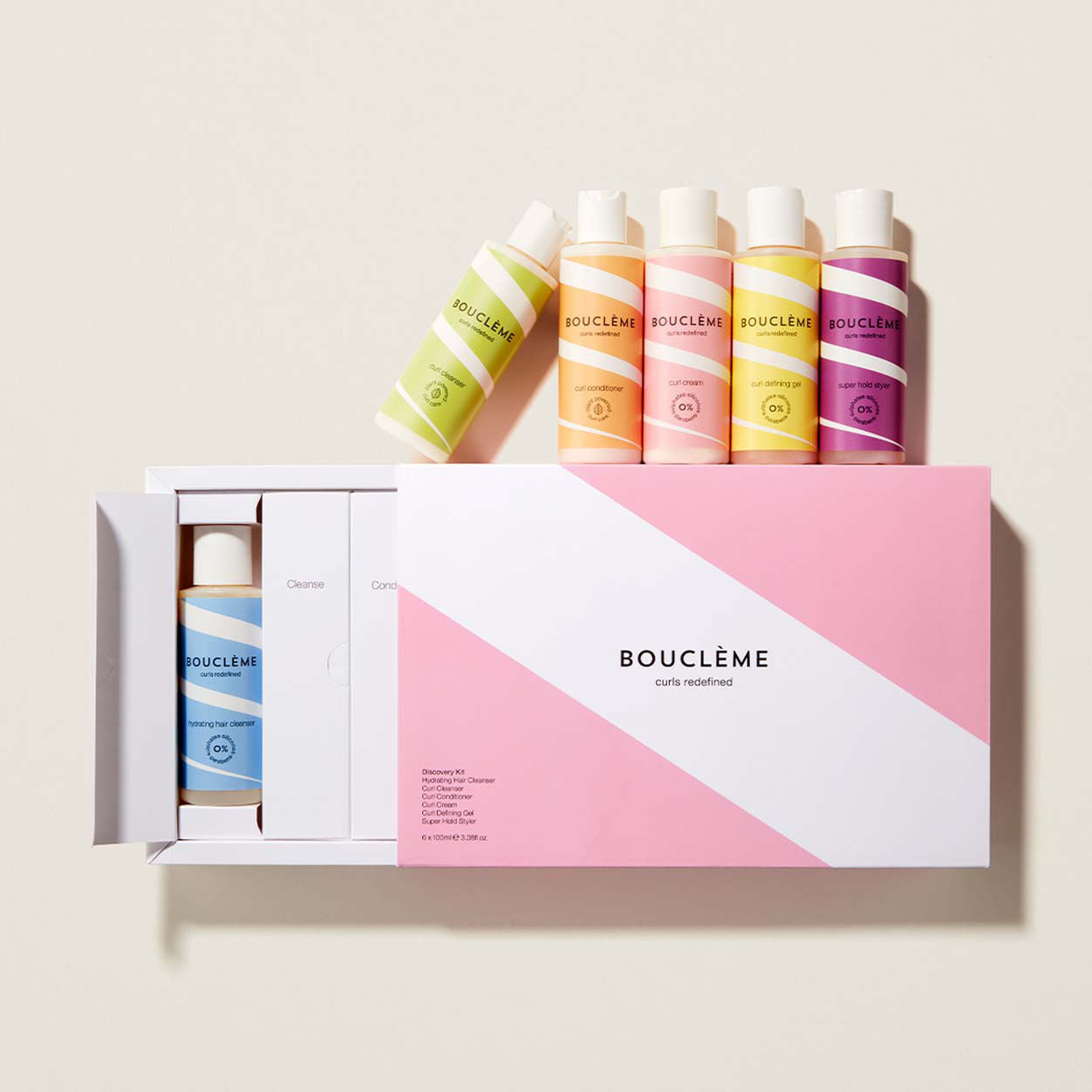 Boucleme Discovery Kit - Curly Hair Care Set for Natural Curls | Hydrating Shampoo, Conditioner & Styling Cream | Perfect for Daily Curl Definition & Moisture