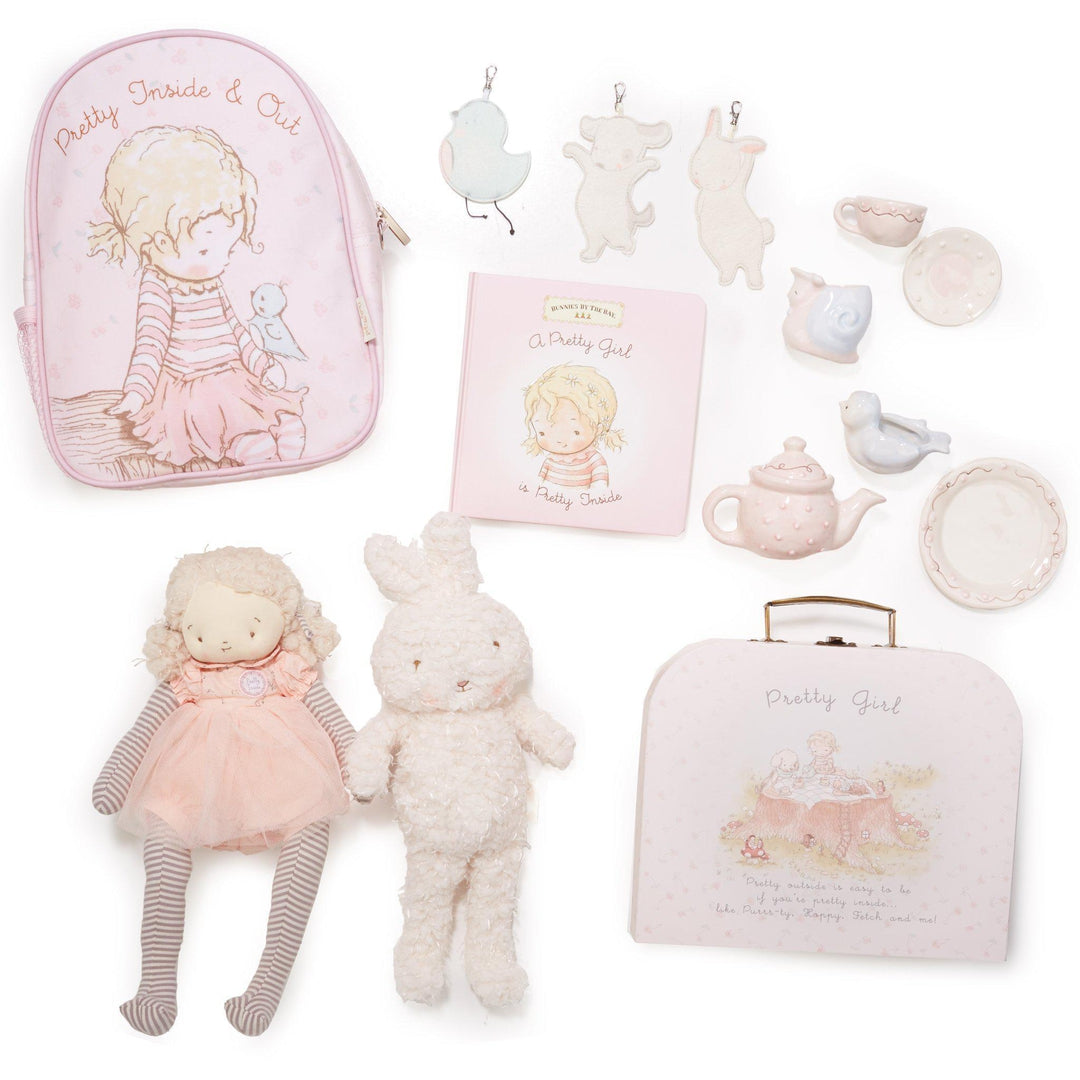Pretty Girl Tea Party To Go Gift Set - Elegant Tea Set for Kids & Adults - Perfect for Birthday Parties, Baby Showers & Special Occasions