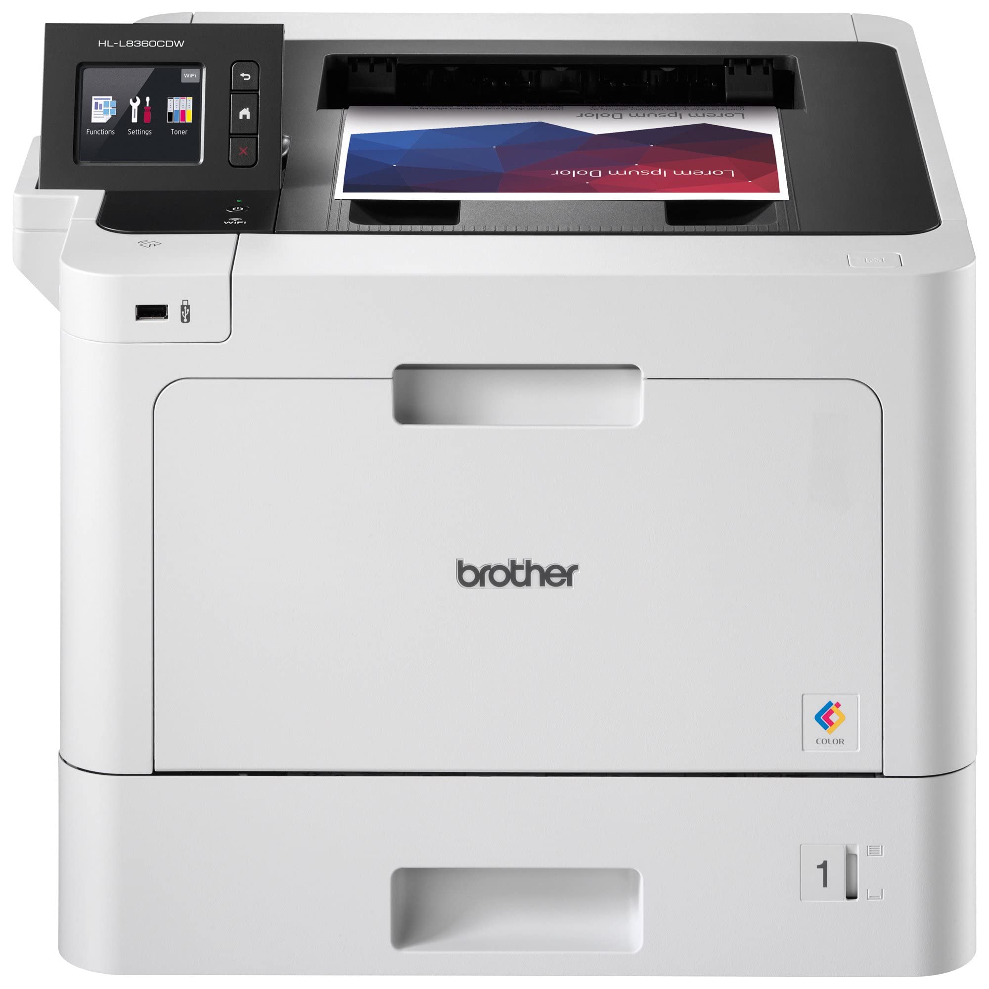 Brother HL-L8360CDW Wireless Business Color Laser Printer - 33ppm High-Speed Printing, Auto Duplex, NFC & Cloud Connectivity - Ideal for Office & Home Workspaces with 2.7