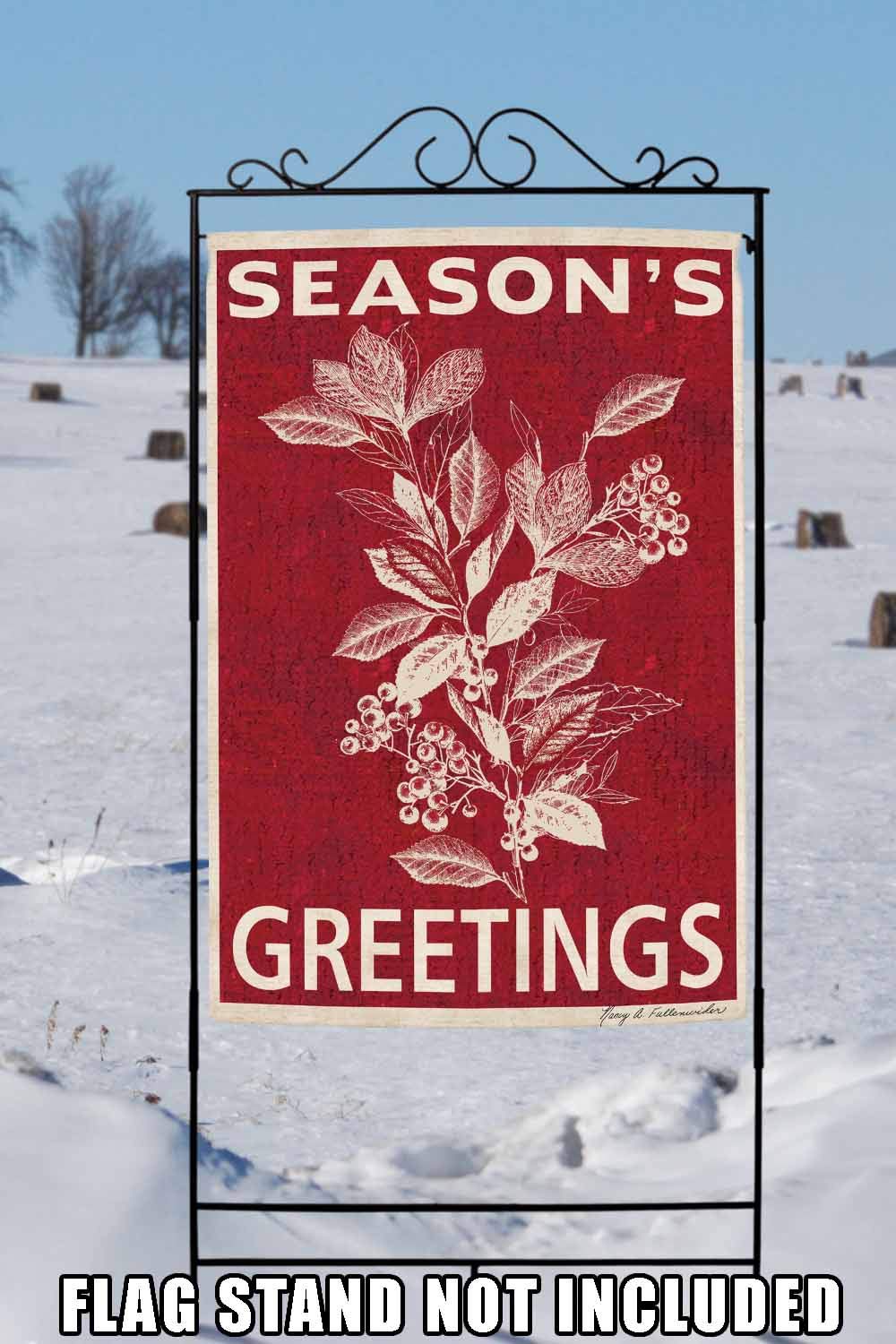 Toland Home Garden 1010835 Double Sided Christmas Flag 28x40 Inch - Outdoor Holiday Yard Decoration for Winter, House & Garden - Perfect for Front Porch, Lawn & Seasonal Festive Decor