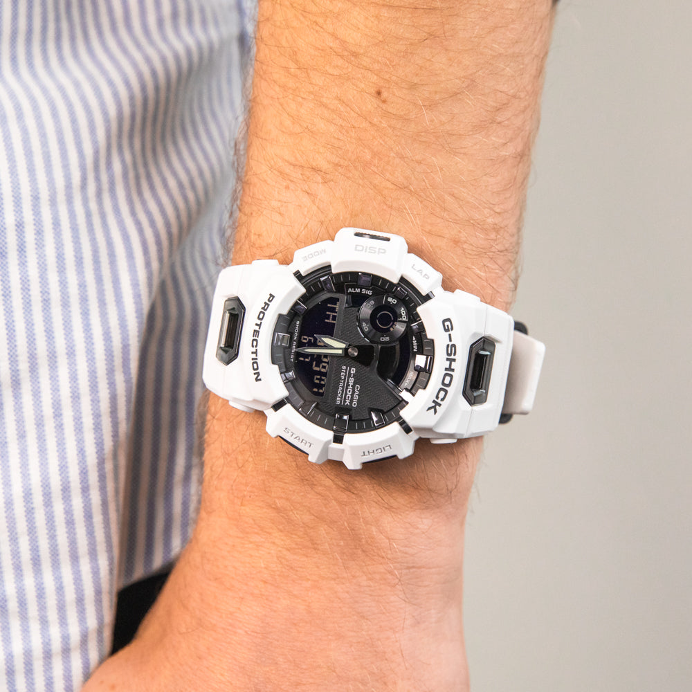 G Shock GBA900-7A White Digital Sports Watch for Men - Waterproof, Shock Resistant, Step Tracker - Perfect for Running, Hiking & Outdoor Activities