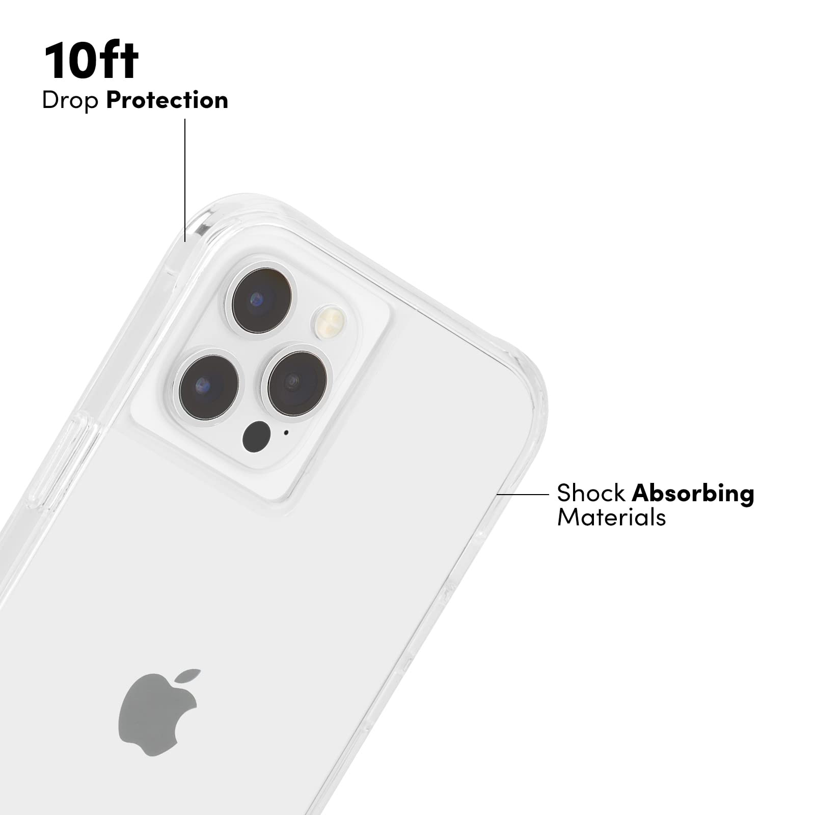 Case-Mate Tough Clear iPhone 12 Pro Max (5G) Case - 6.7 Inch Shockproof Phone Cover with 10ft Drop Protection - Perfect for Outdoor Activities, Work & Travel
