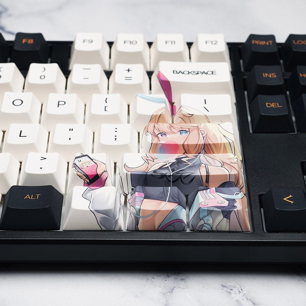 Z Review Rinko Touch Cherry Profile Keycaps Set - PBT Dye-Sub Keycap Set for Mechanical Keyboards (87/104/108 Keys) - Perfect for Gaming, Typing & Office Work