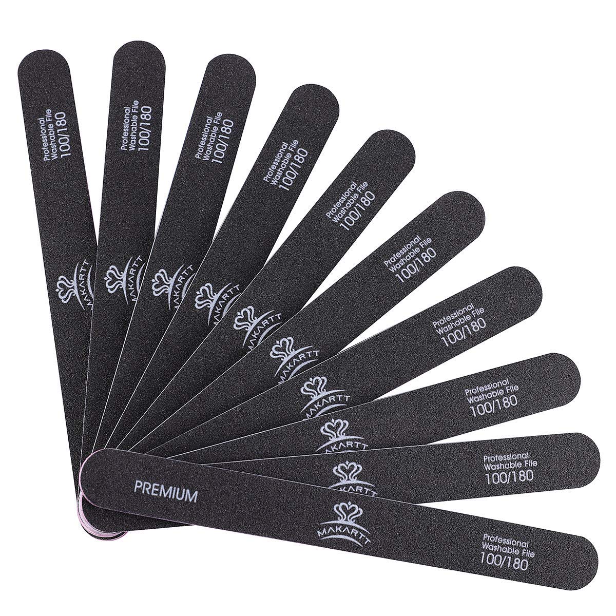 Makartt Professional Nail Tool Sterilizer Kit with 100/180 Grit Double-Sided Nail Files for Acrylic, Poly Gel & Manicures - Salon Quality Nail Care Essentials for Home & Professional Use