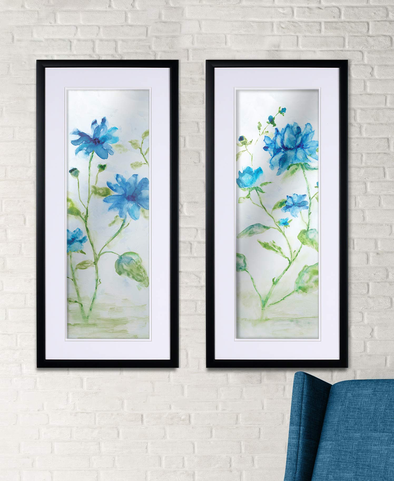 Wexford Home Blue Summer Silhouette 2-Piece Outdoor Patio Set - Perfect for Backyard, Poolside & Garden Relaxation