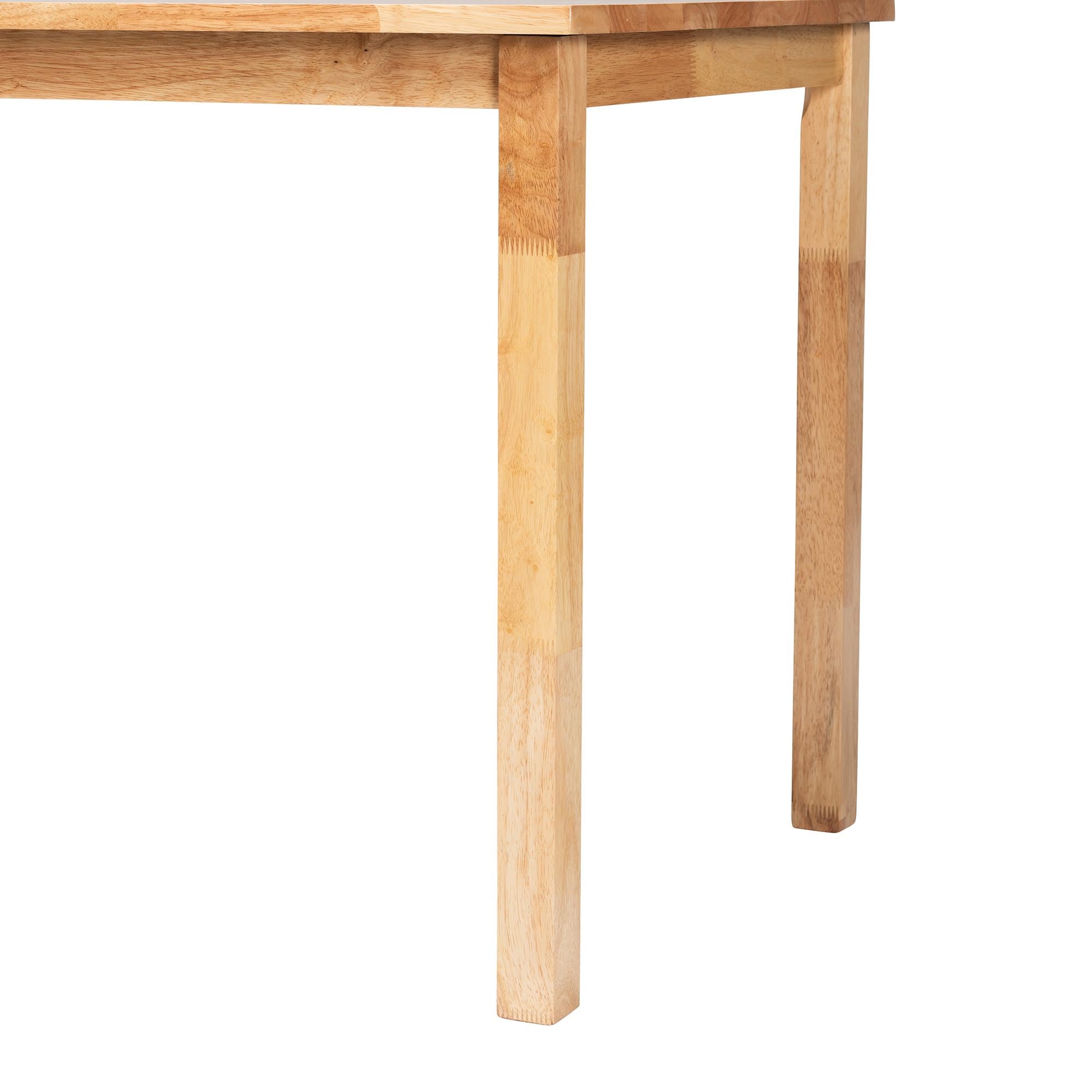 Baxton Studio Eveline Dining Table - 42 Inch Round Natural Brown Wood Table for Kitchen, Dining Room & Small Spaces | Perfect for Family Meals & Entertaining Guests