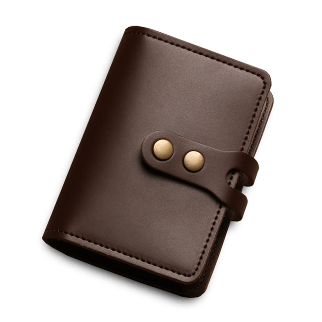 Premium Leather Business Card Holder for Men - Large Capacity RFID Blocking Wallet Organizer (11 x 7.5 x 2cm) - Perfect for Office, Networking & Travel