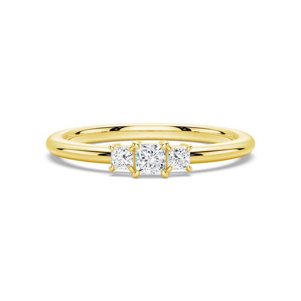 True Love Princess Lab Grown Diamond Promise Ring - 1 Carat Round Cut Engagement Ring for Women, 14K White Gold - Perfect for Proposals, Anniversaries & Special Occasions