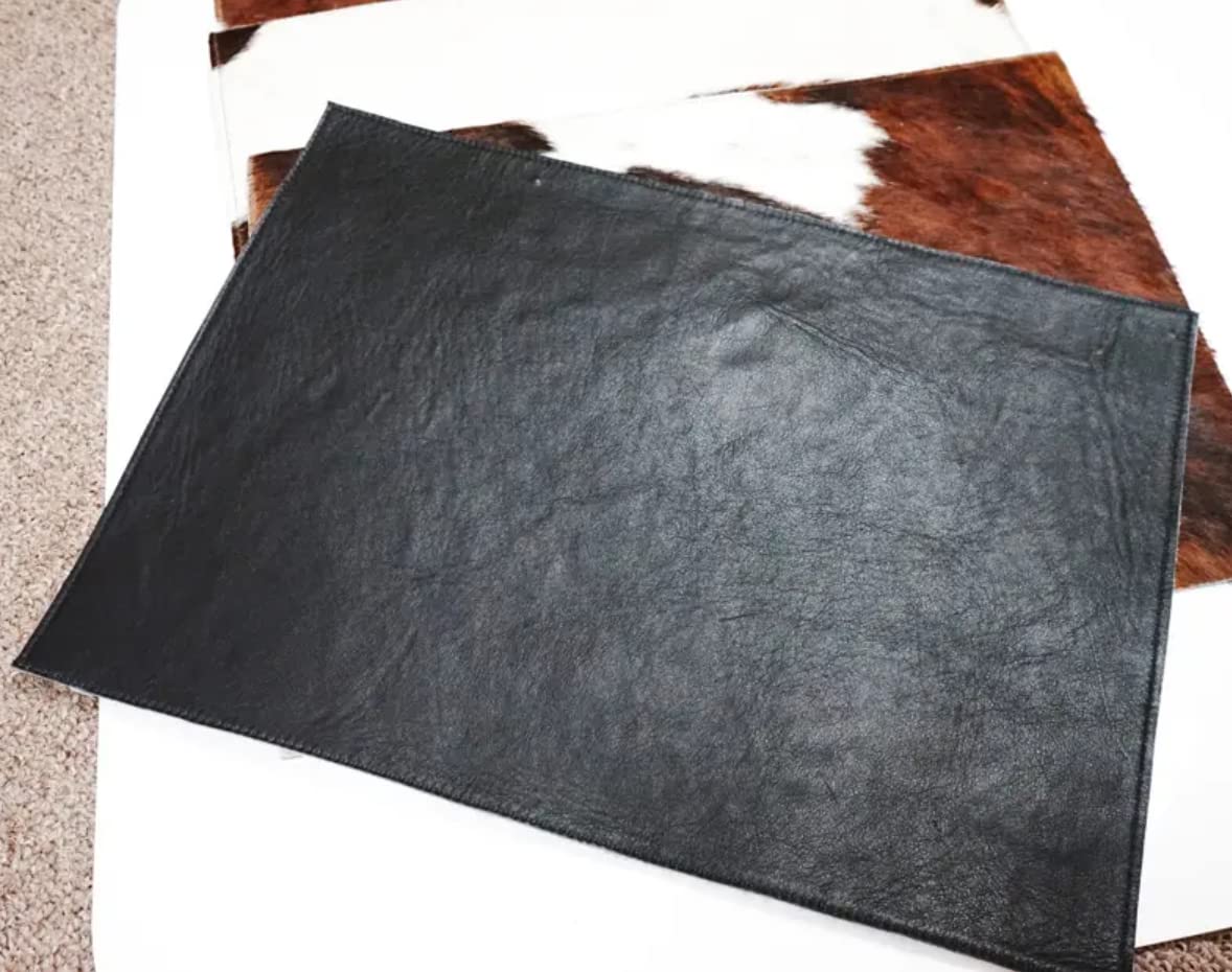 Premium Cowhide Leather Placemats Set of 4 - 15.5