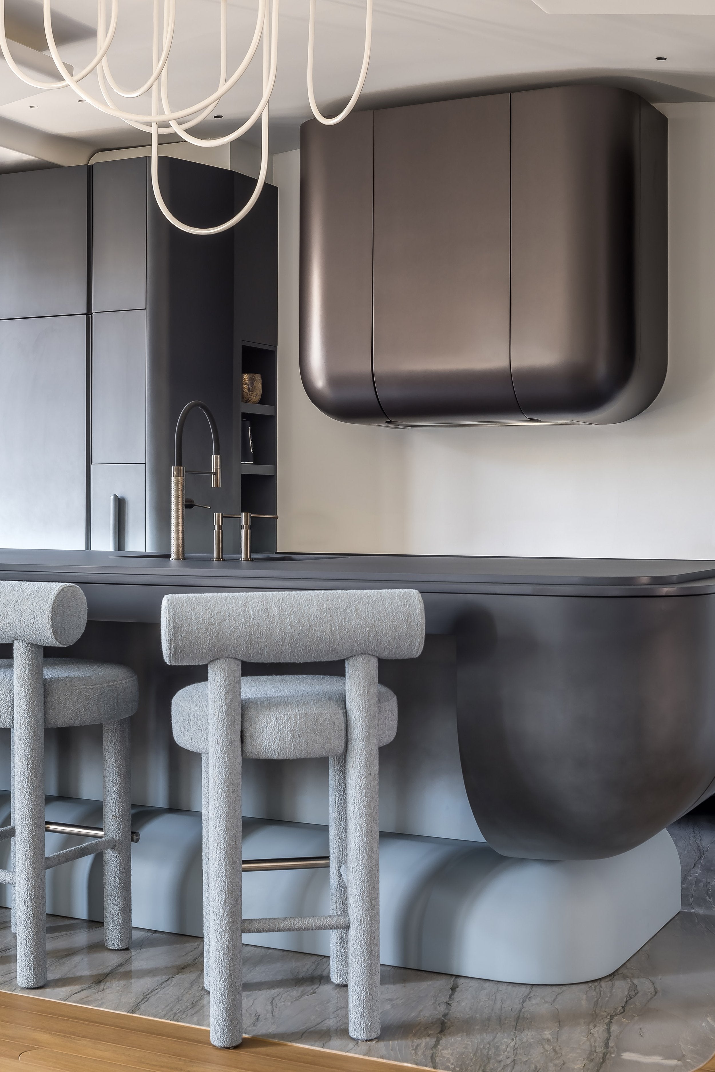Noom Gropius CS1 Stool - Modern Minimalist Wooden Stool for Dining, Kitchen, Living Room & Office
