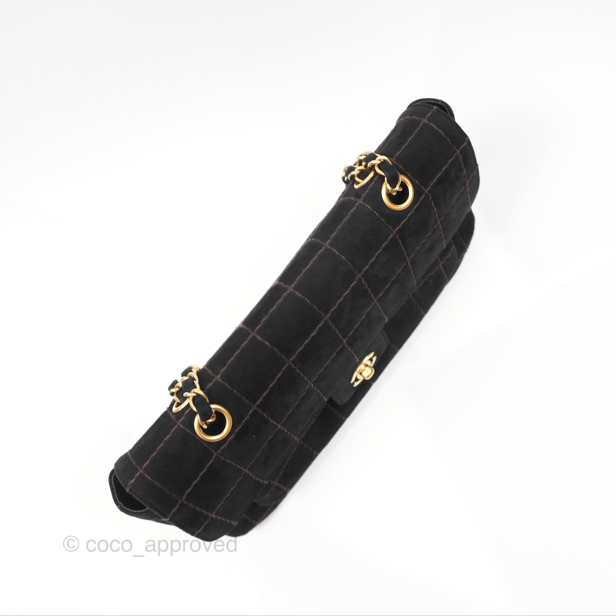 Chanel Classic Flap Bag in Black Suede with Gold-Tone Hardware - Luxury Handbag for Women, Perfect for Evening Events & Special Occasions