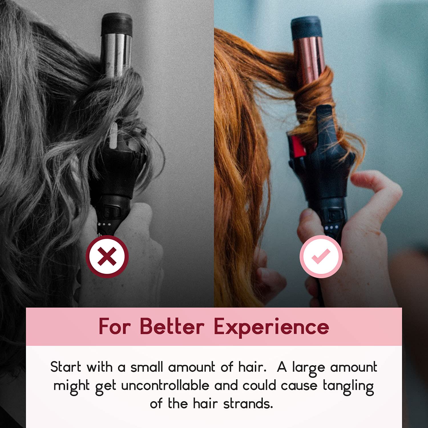 Farrah 1 Inch Automatic Hair Curling Iron Wand - Professional Ceramic Tourmaline Curler for Beach Waves & Loose Curls - Perfect for Home Styling, Salons & Travel
