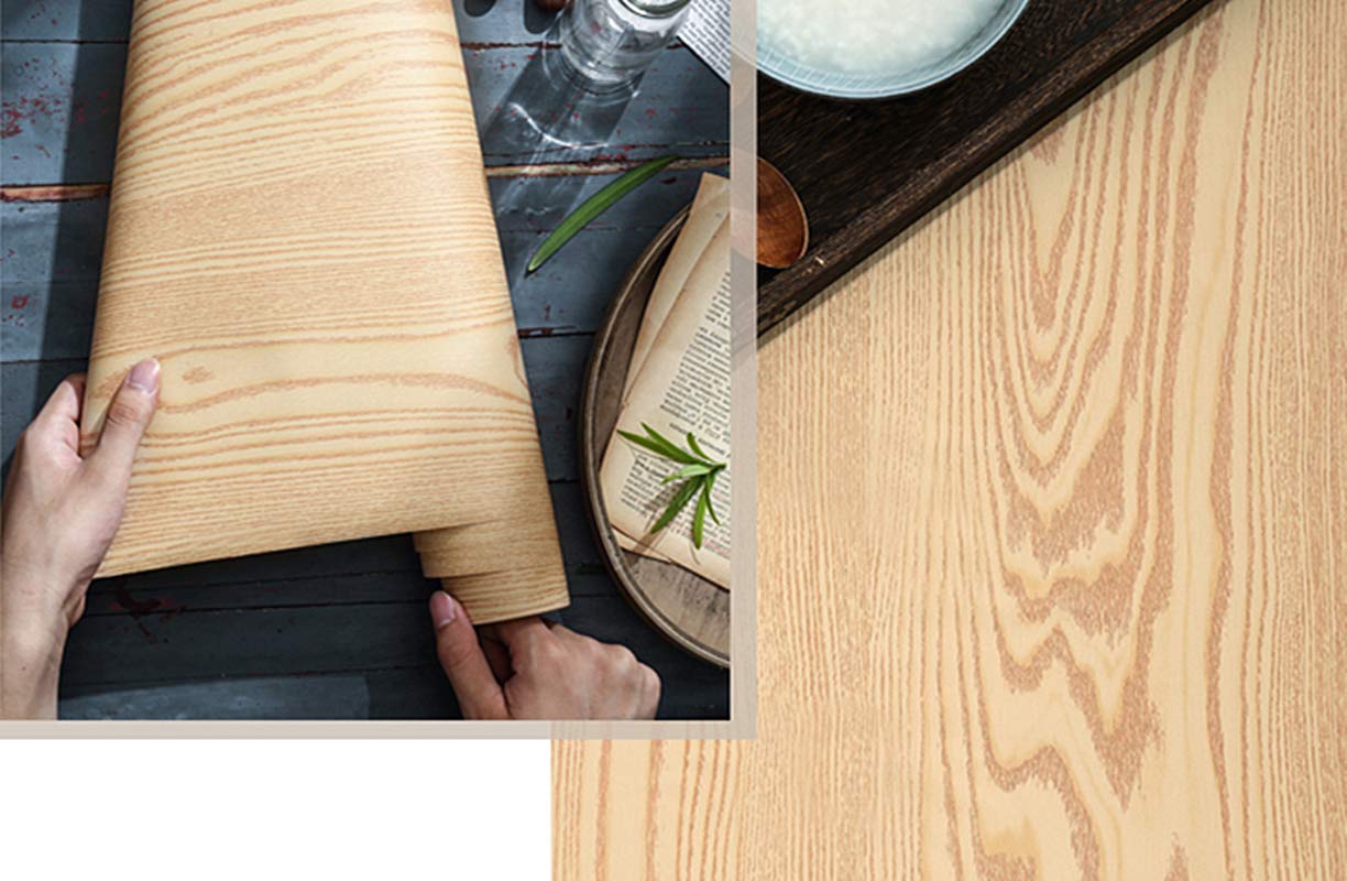 Wood Grain Sticker - Self-Adhesive Vinyl Decal for Furniture & Cabinets (15.8x79in) - Home Decor Upgrade