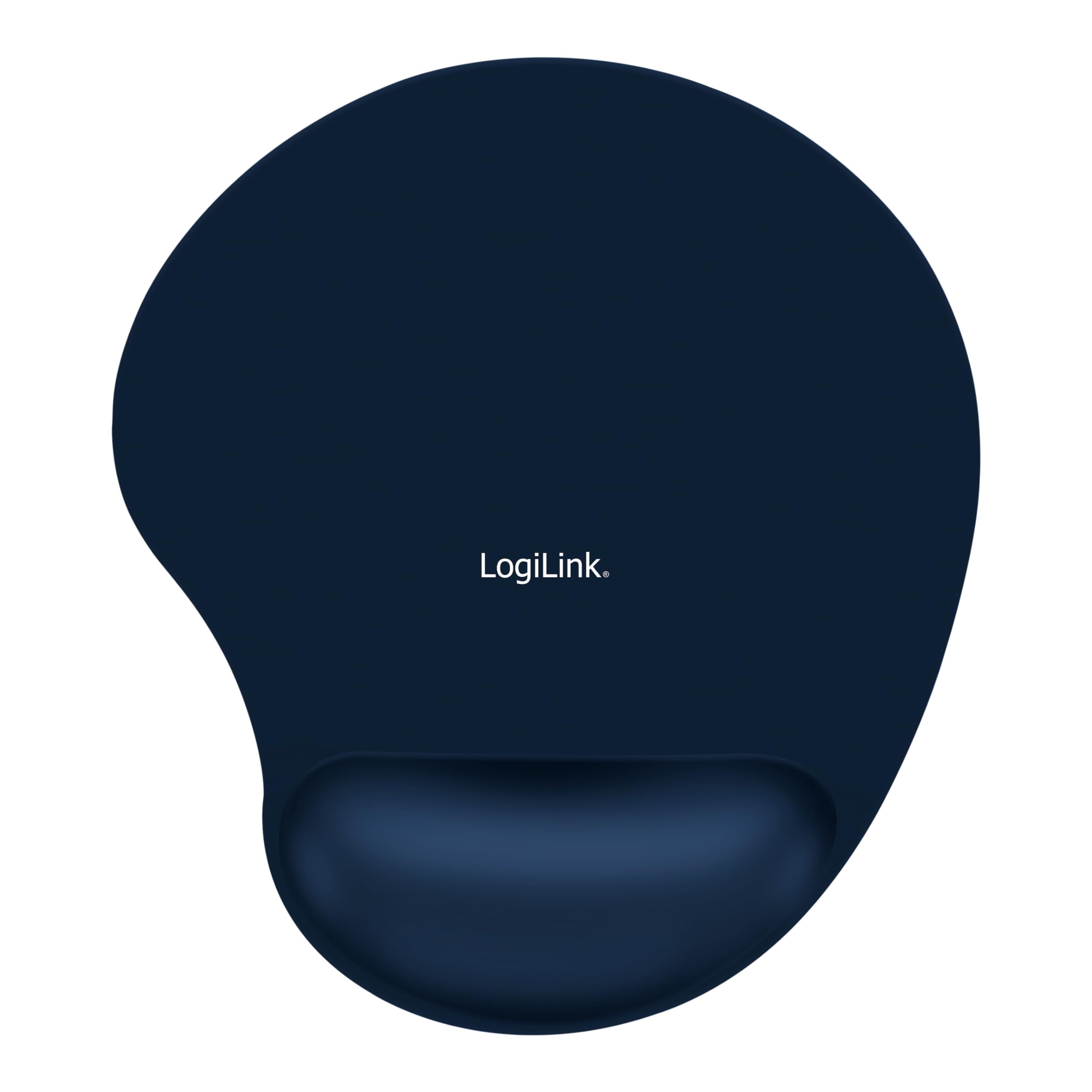 LogiLink Ergonomic Mouse Pad with Comfortable Gel Wrist Rest - Blue | Non-Slip Desk Mat for Office, Gaming & Computer Workstation