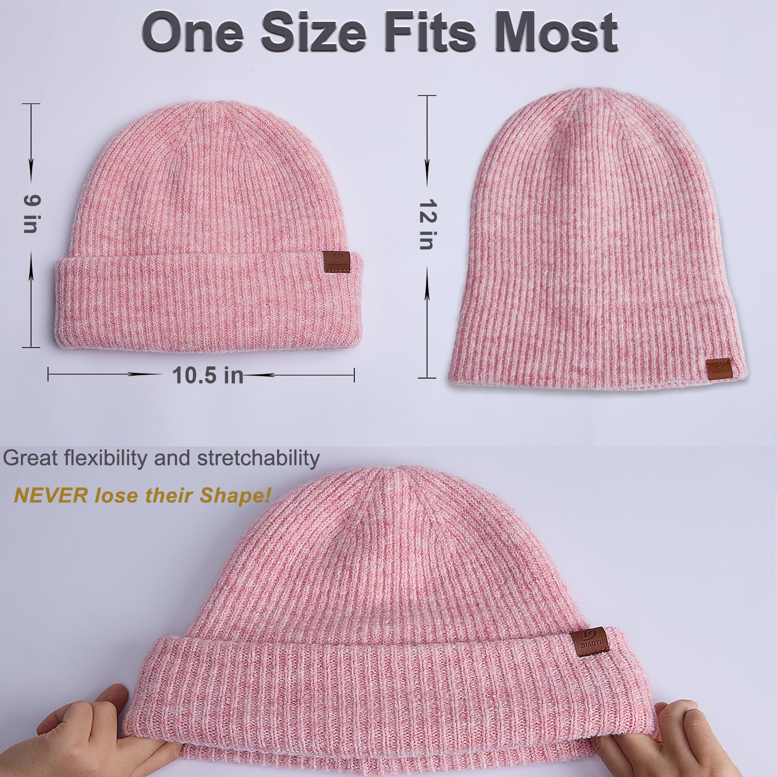 Extra Large Slouchy Winter Hat for Cold Weather - Warm Loose Knit Beanie for Women & Men | Cozy Outdoor Activities, Skiing, Snowboarding & Casual Winter Fashion