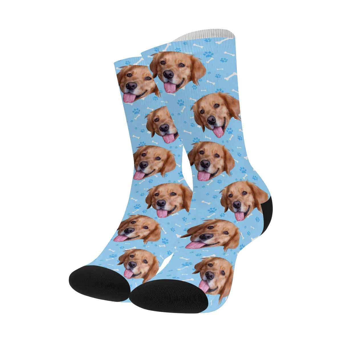 Custom Photo Socks - Personalized Pet Face Socks for Men & Women | DIY Gift from Your Dog/Cat Picture | Perfect for Birthdays, Anniversaries & Unique Gifts