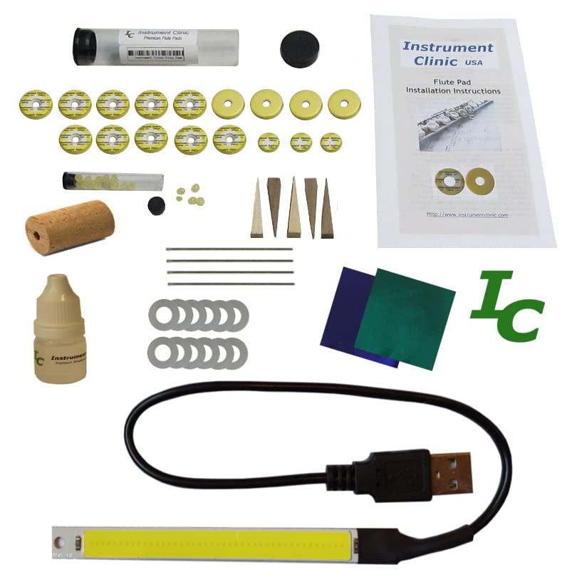Bundy Flute Pad Kit - Premium Replacement Pads for Flute Repair - Perfect for Musicians, Band Students, and DIY Instrument Maintenance