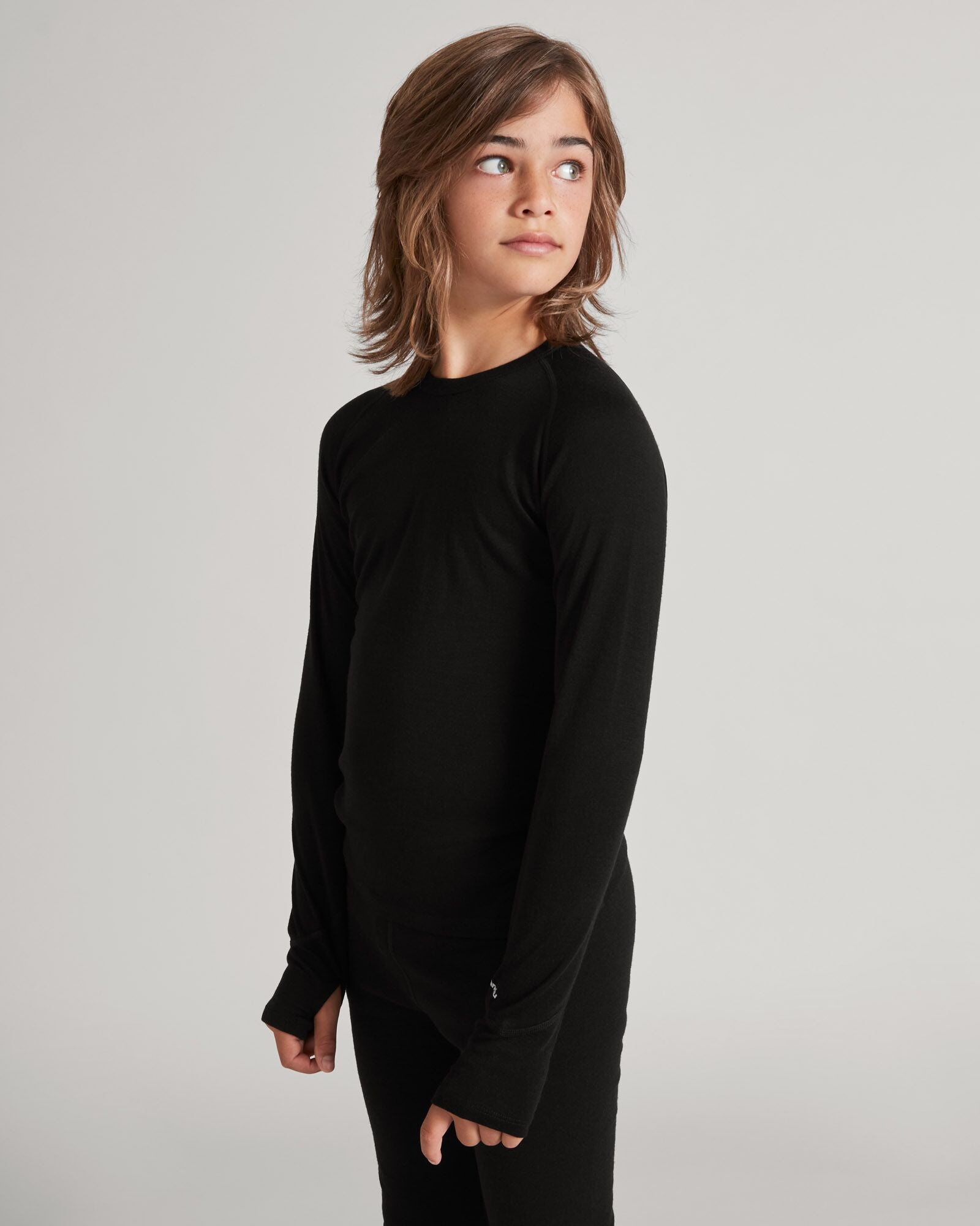 KMD Merino Wool Kids' Baselayer Long Sleeve Top - Soft & Warm Thermal Underwear for Boys & Girls - Perfect for Winter Sports, Hiking & Outdoor Activities