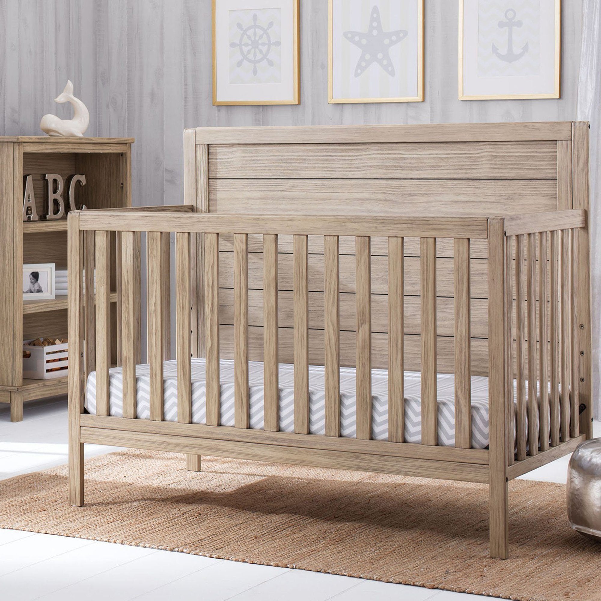Cambridge 4-in-1 Convertible Baby Crib - White Nursery Furniture for Newborn to Toddler Bed | Perfect for Modern Nursery, Bedroom & Daycare Use