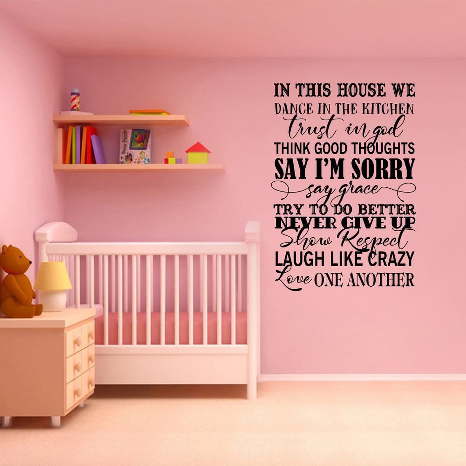 Dance in The Kitchen Wall Decal - Home Decor Quote Sticker for Bedroom, Living Room